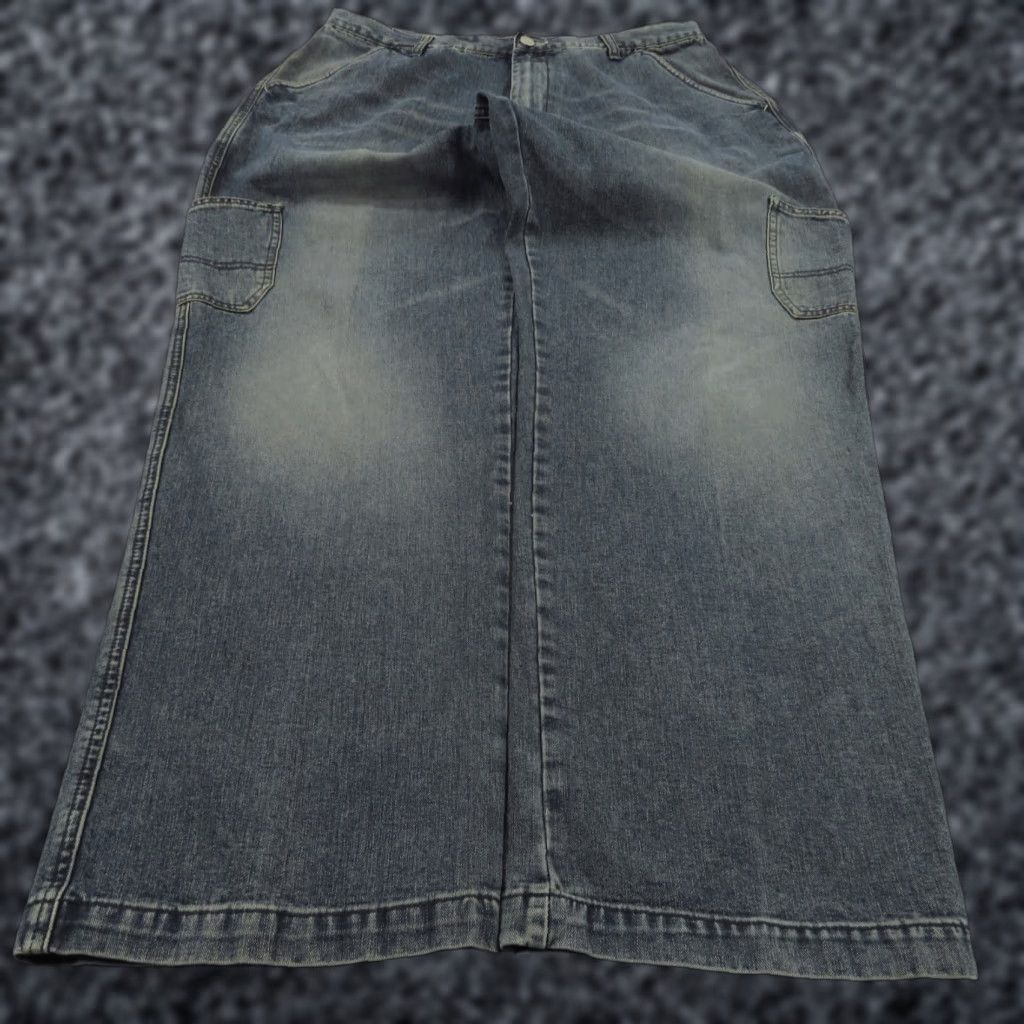 Sean John VINTAGE Sean John Jeans 5-Pocket Cargo Wide-Leg 34 Men Denim Blue 90s Grunge Hip Hop 32 Inseam Harvested in Hong Kong Mens Size US 34 / EU 50 - 1 Thumbnail