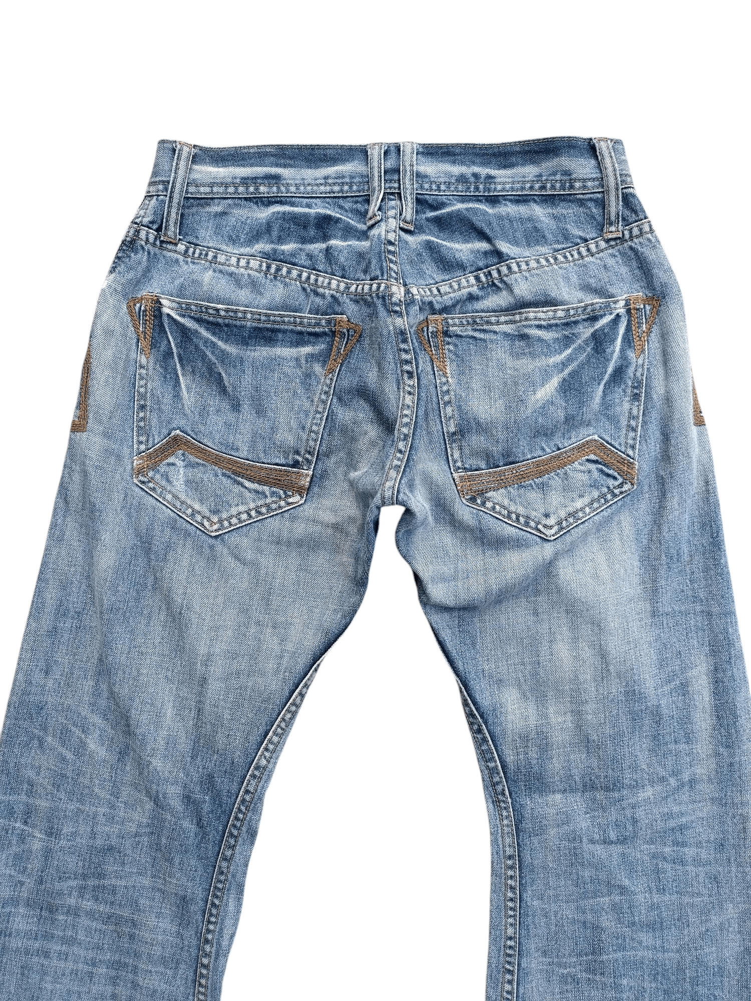 Japanese Brand Japanese TKMIXPICE Distressed Baggy Twisted Leg Denim E254 Size US 29 - 9 Thumbnail