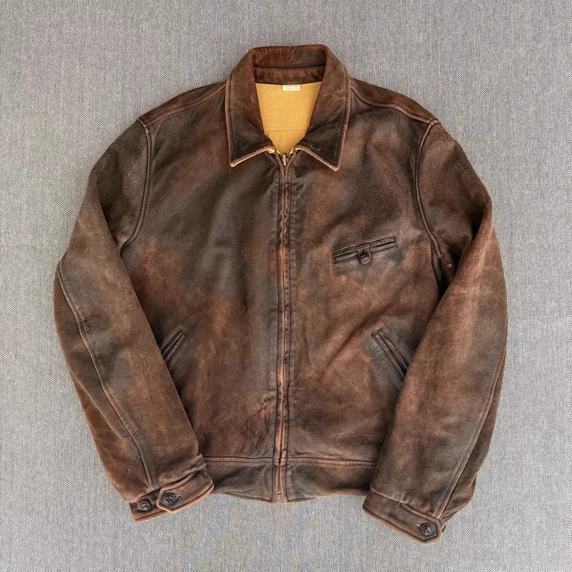 Levi's LVC 1940s Italian Lambskin Deep Brown Reversible XL Jacket Size US XL / EU 56 / 4 - 1 Thumbnail