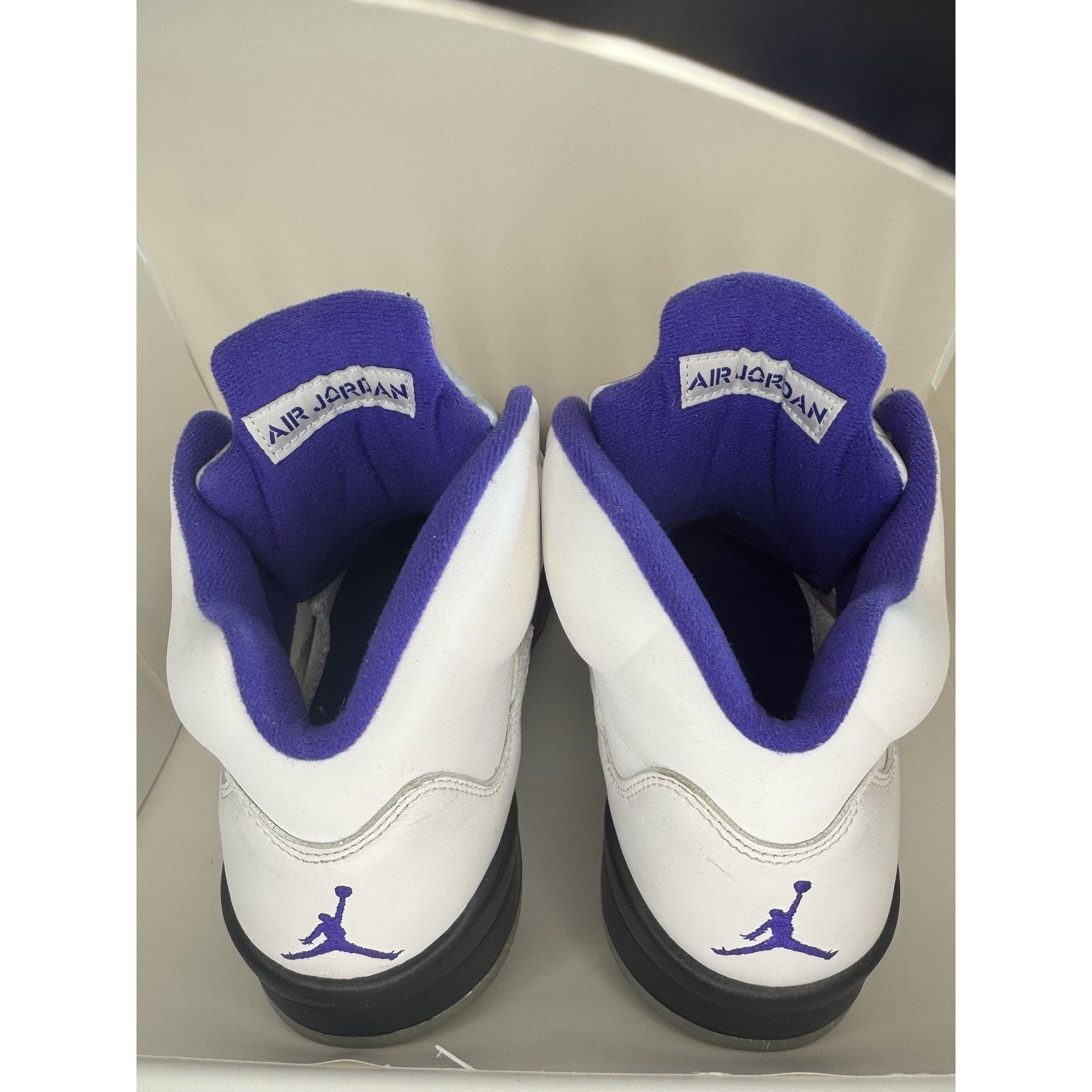 Jordan Brand Air Jordan 5 Retro Shoes White Dark Concord Black W OG Box Size US 10 / EU 43 - 6 Thumbnail