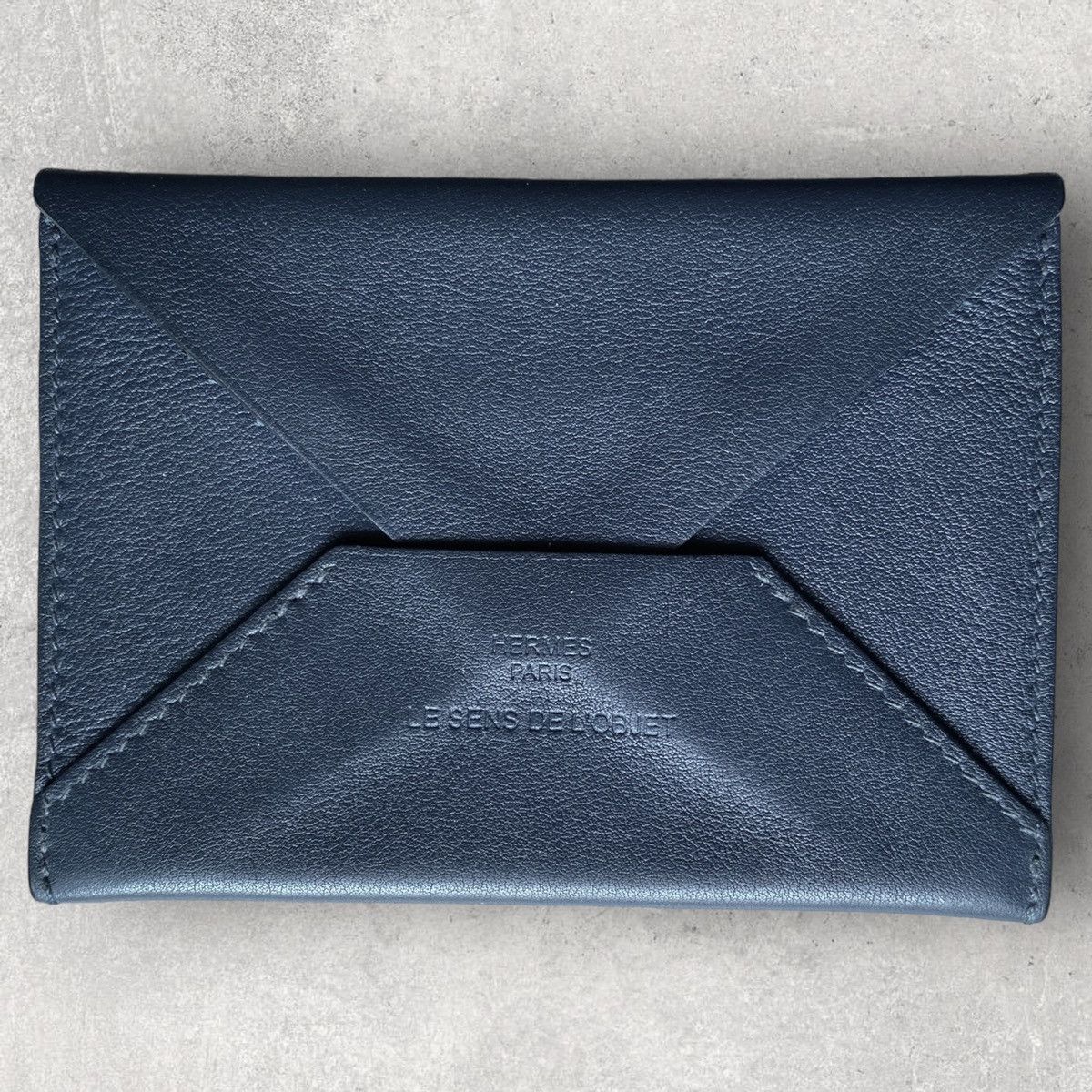 image of Hermes Le Sens Del’Objet Navy Cardholder, Men's