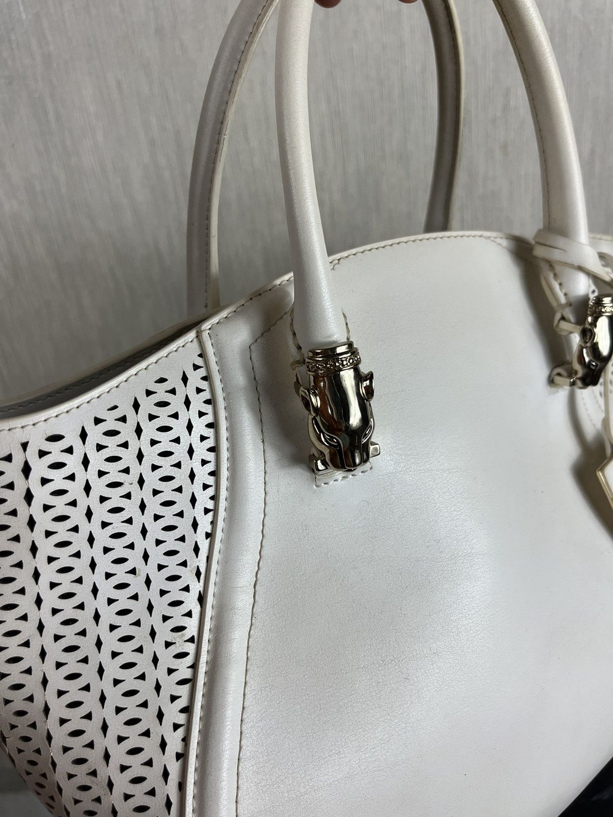 Cavalli Class × Roberto Cavalli Roberto Cavalli Class jaguar y2k leather mesh crossbody bag Size ONE SIZE - 5 Thumbnail