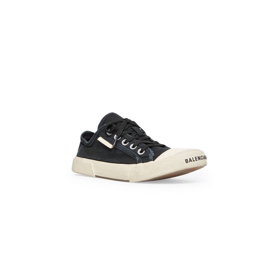 Balenciaga o1mt1gz0225 Paris Low Top Sneakers in Black/White Size US 8 / IT 38 - 2 Thumbnail
