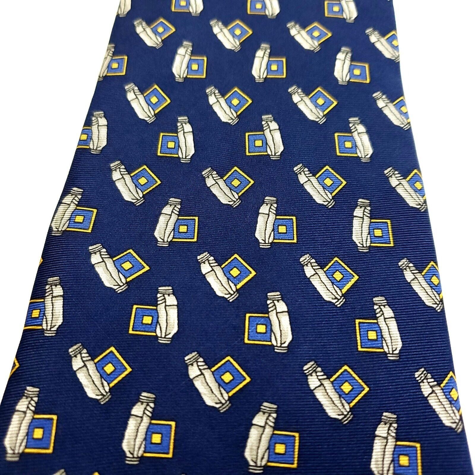 Ralph Lauren Chaps Ralph Lauren Silk Tie Print Blue Short Wide Size ONE SIZE - 2 Thumbnail