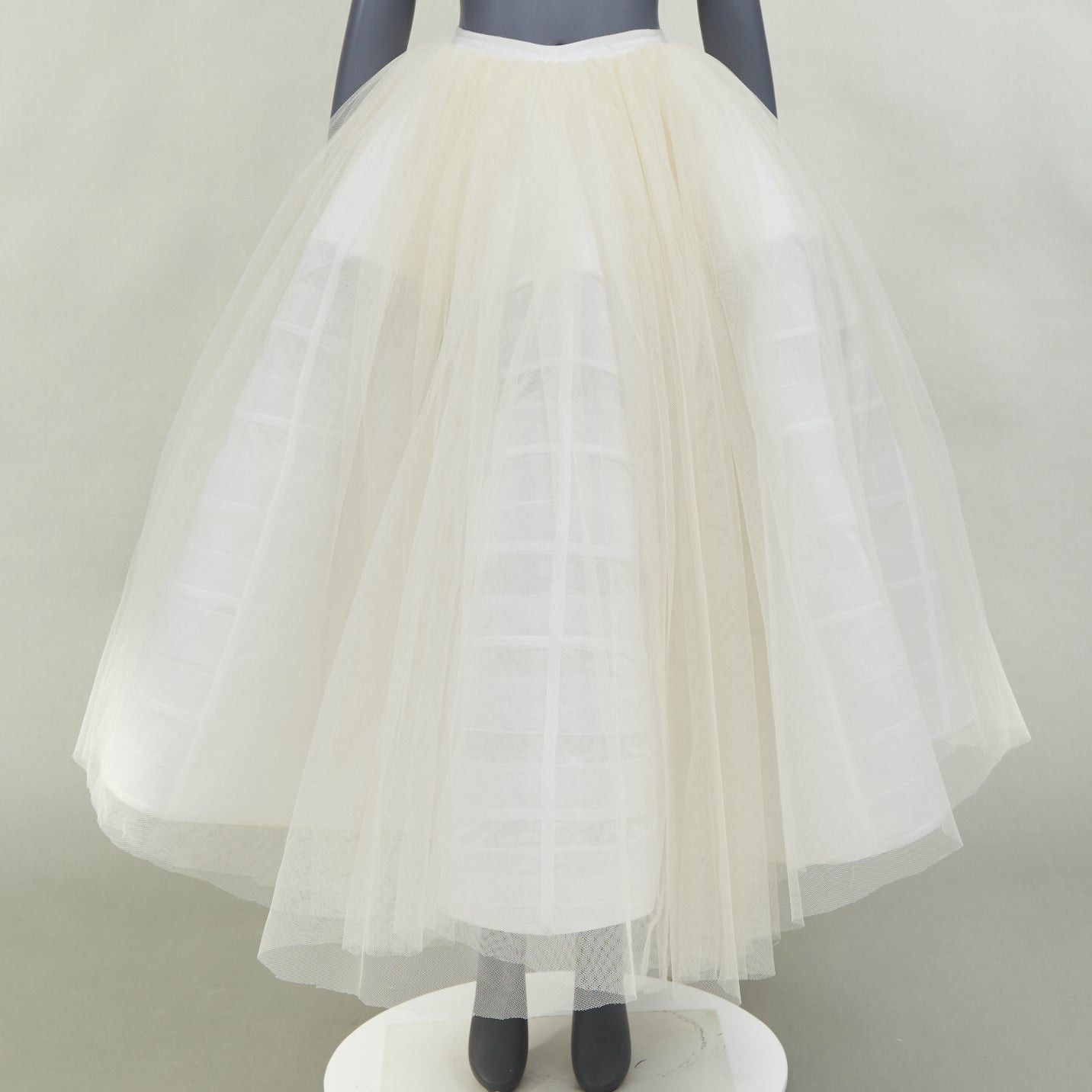 Alexandre Vauthier ALEXANDRE VAUTHIER cream white tulled caged crinoline full skirt Size 25" / US 0 / IT 36 - 1 Thumbnail