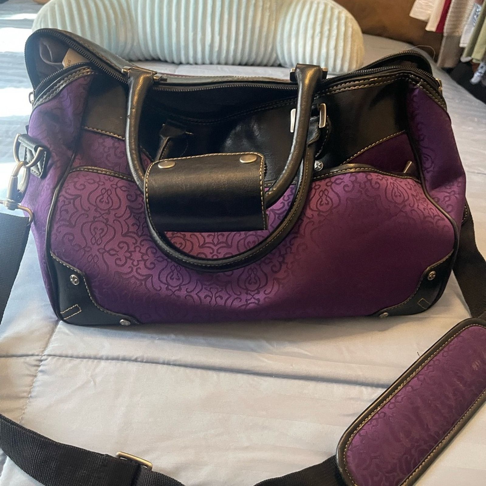 Rebel8 Elegant Reba Purple and Black Women's Bag Size ONE SIZE - 4 Thumbnail