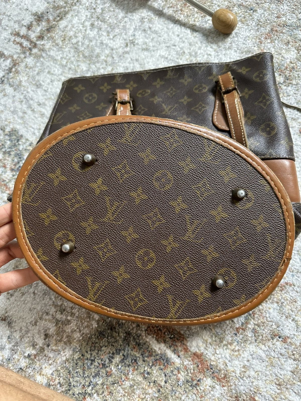 🔥 Louis Vuitton Monogram Bucket GM Bag French Co. Vintage