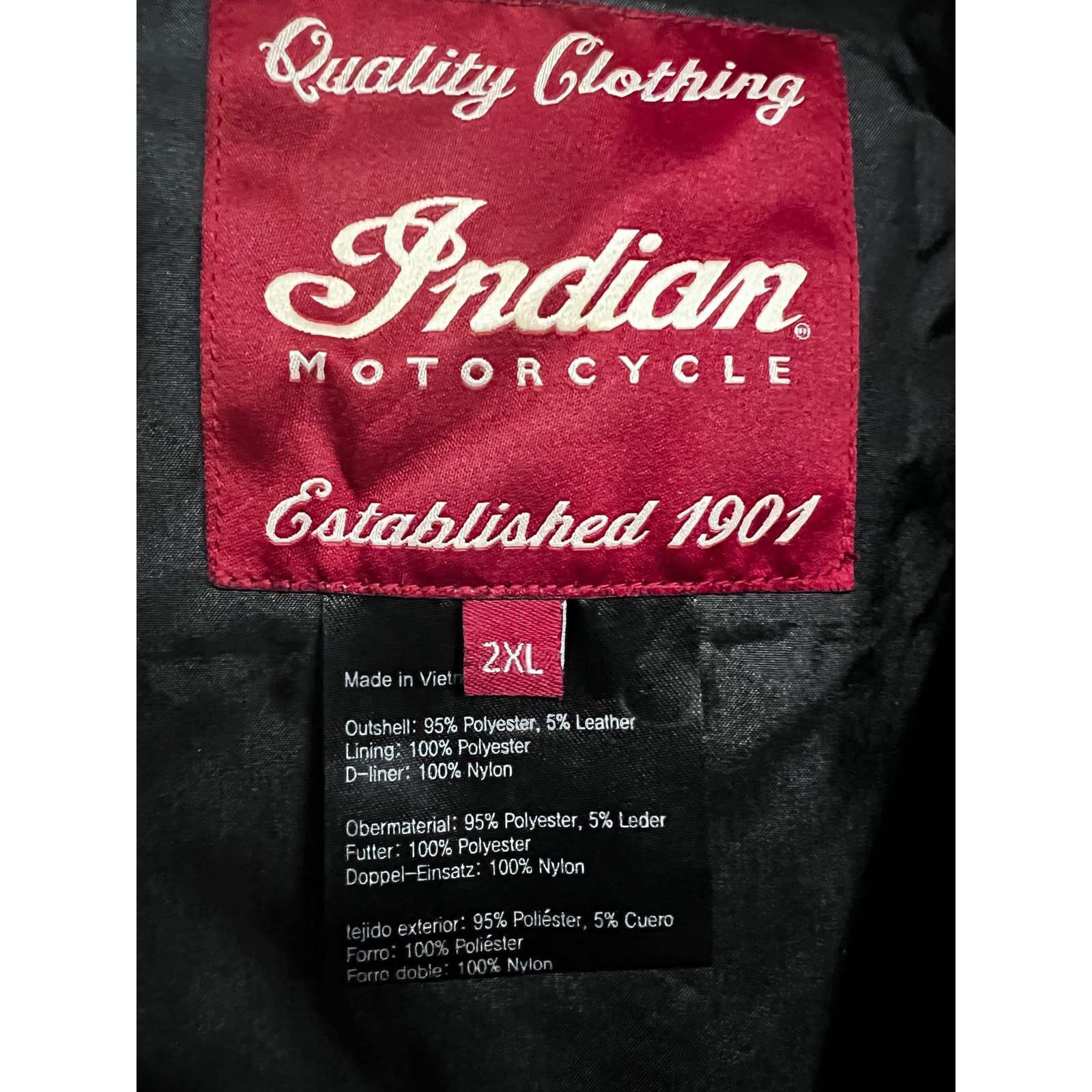 Vintage Indian Motorcycle Black Leather Biker Riding Zip Jacket 2XL Size US XXL / EU 58 / 5 - 13 Thumbnail