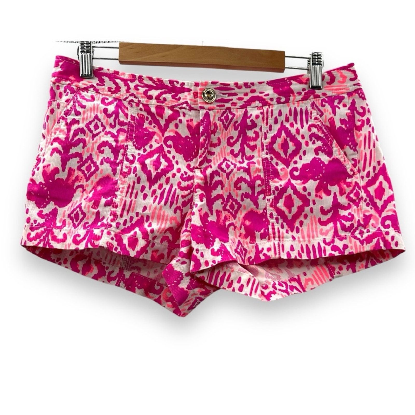 Lilly Pulitzer Lilly Pulitzer Liana Mid Rise Shorts in Tons of Fun Magenta Size 28" / US 6 / IT 42 - 3 Thumbnail