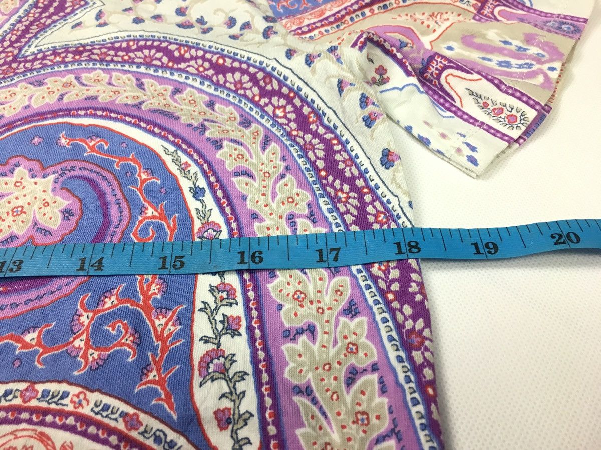 Etro Vintage 90s Etro Milano Paisley Floral Unisex Polo Tee Size US S / EU 44-46 / 1 - 7 Thumbnail