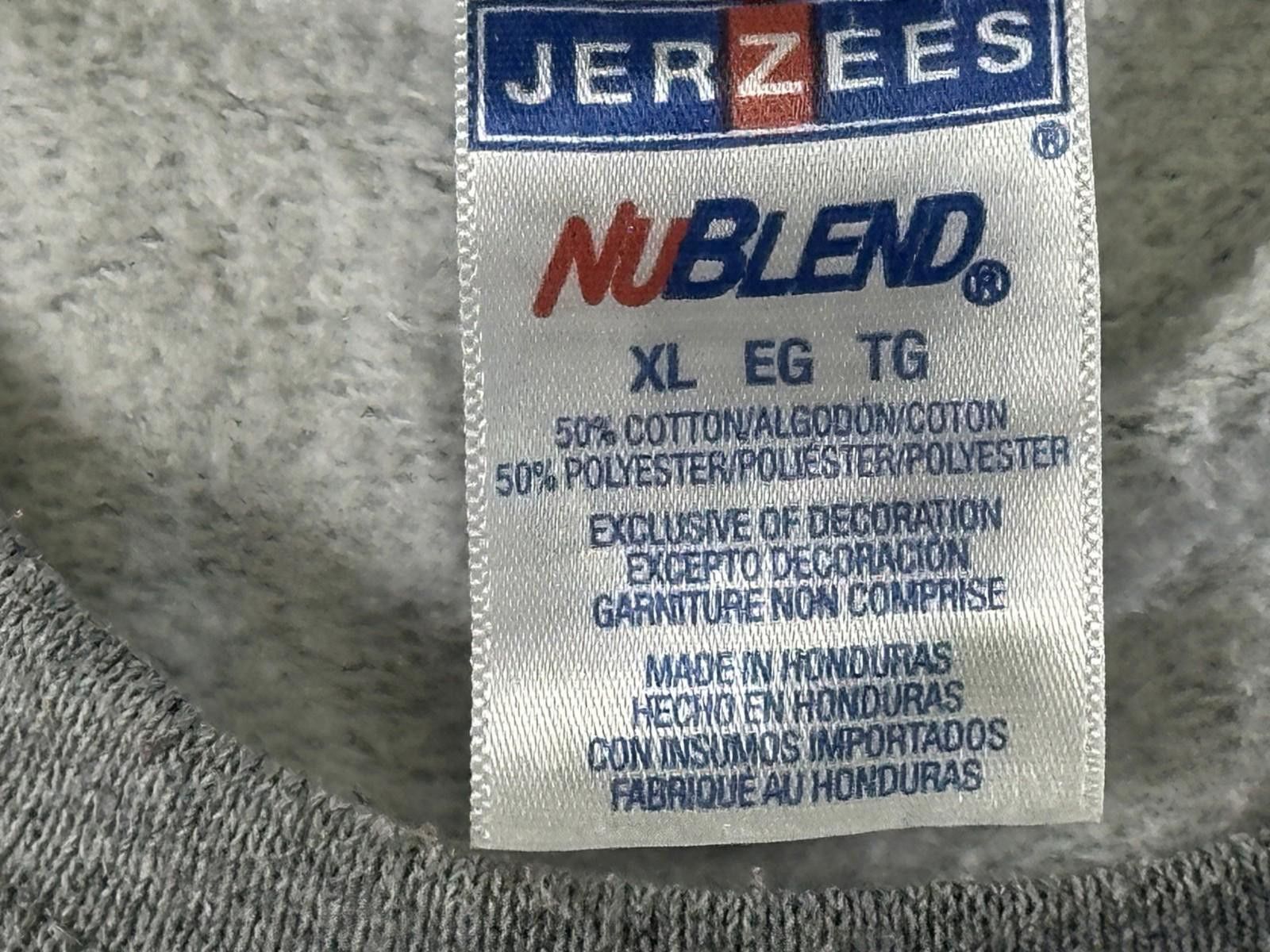 Jerzees NYC Unisex XL Gray Long Sleeve Jerzees Sweatshirt Size US XL / EU 56 / 4 - 10 Thumbnail