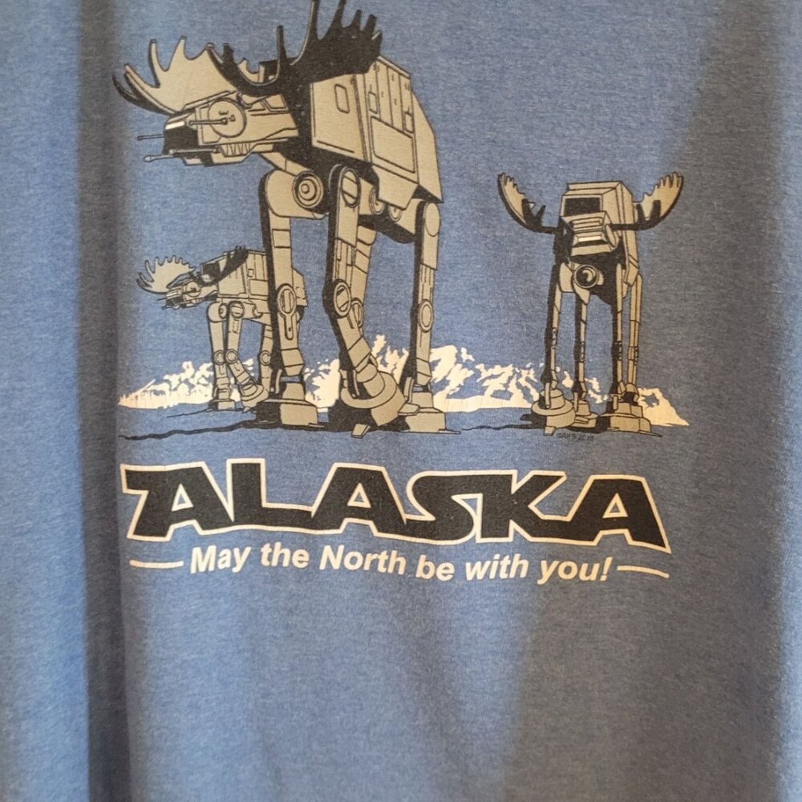 Port & Company Alaska Star Wars Moose T-Shirt May the North Be With You L Size US L / EU 52-54 / 3 - 2 Thumbnail