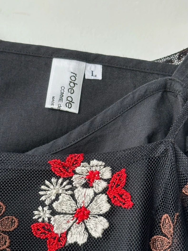 Comme des Garcons Comme Des Garcons Floral embroidered halter dress Size L / US 10 / IT 46 - 8 Thumbnail