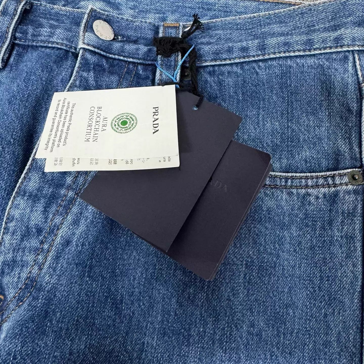 Prada Prada Triangle Logo Jeans New with Tags Size 30 Size 30" / US 8 / IT 44 - 4 Thumbnail