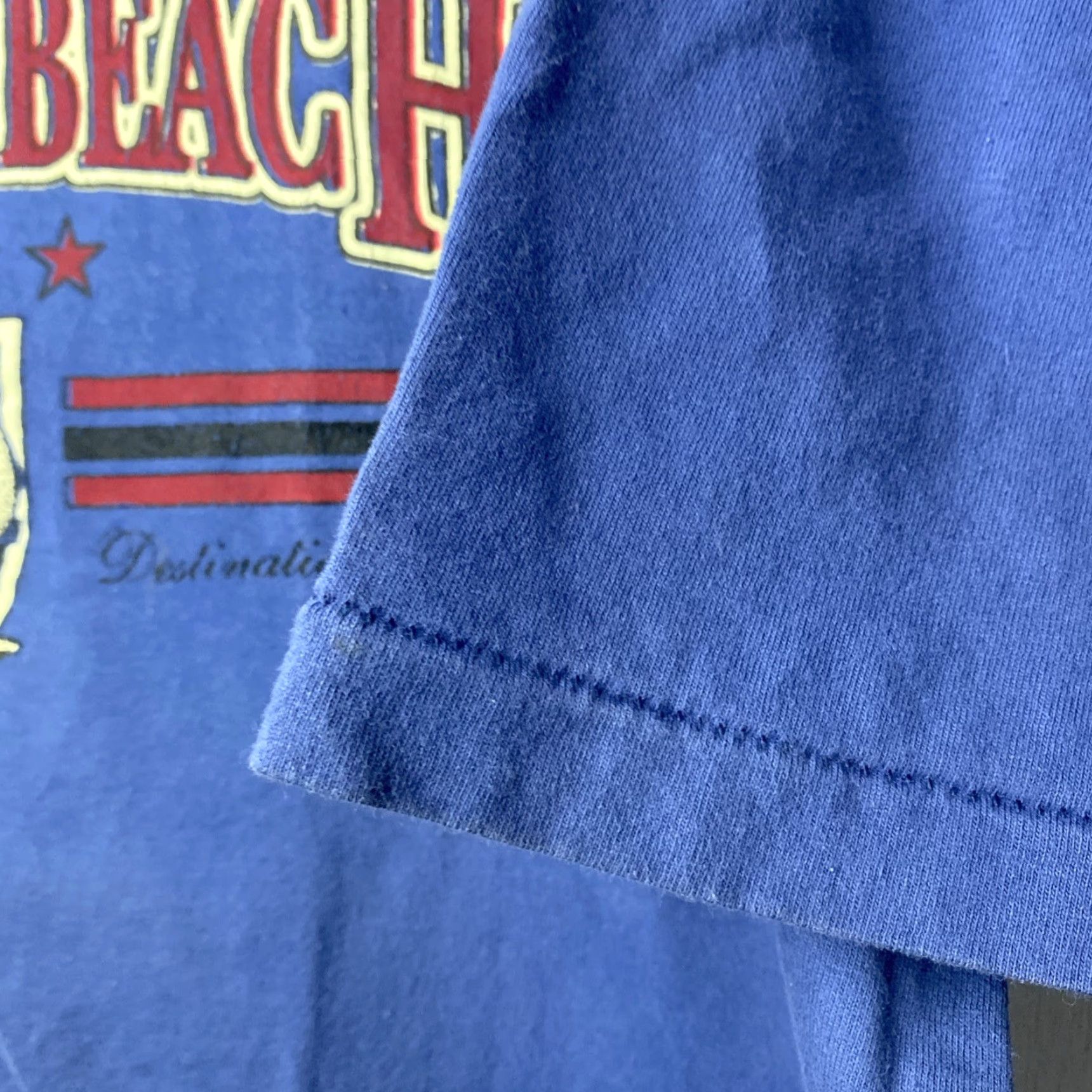 Vintage VINTAGE Dayt ona Beach Florida Stur Tee T Shirt 80s Single Stitch Unisex Adult XL Blue Shark Puff Print 1980s Sportswear/Beach Mens Womens Girls Boys Size US XL / EU 56 / 4 - 4 Thumbnail