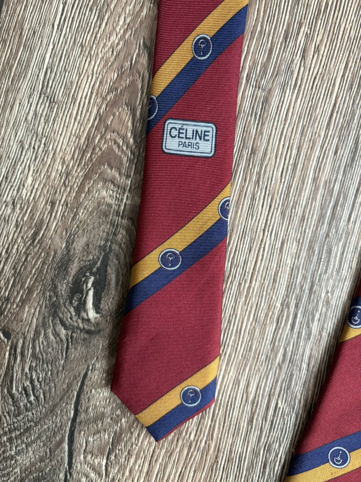 Celine Celine Silk Tie Made In Spain Size ONE SIZE - 3 Thumbnail