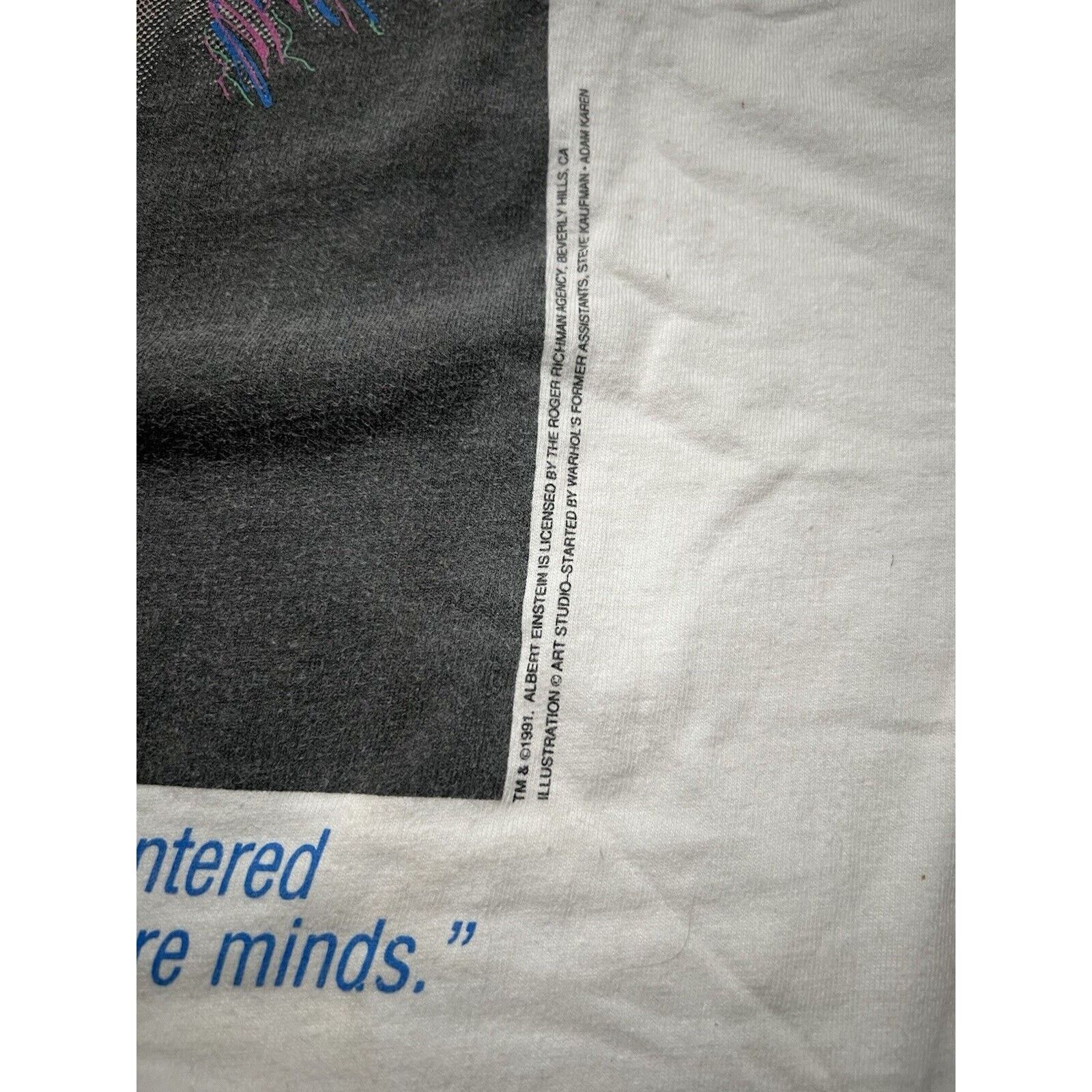 Hanes Vintage 90's Albert Einstein Art Tee T-Shirt Men's Large Size US L / EU 52-54 / 3 - 5 Thumbnail