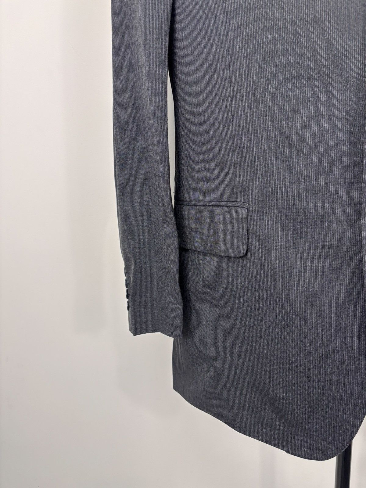 Japanese Brand Tapstory Japan Men’s Dark Gray Wool Blend Blazer Jacket Size 44R - 4 Thumbnail