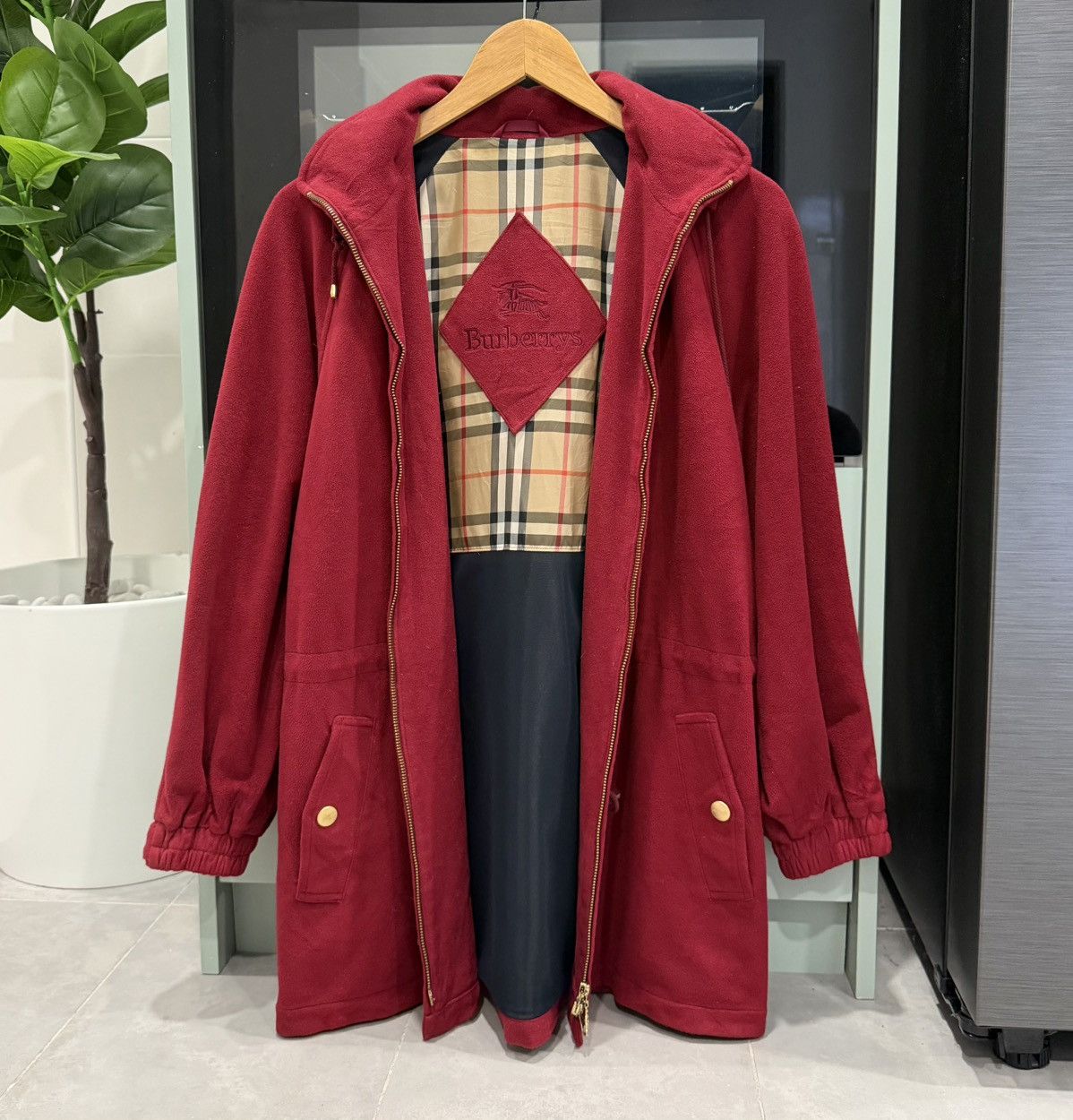 Burberry Vintage Burberry's All-Over Patterned Padded Jacket | Grailed