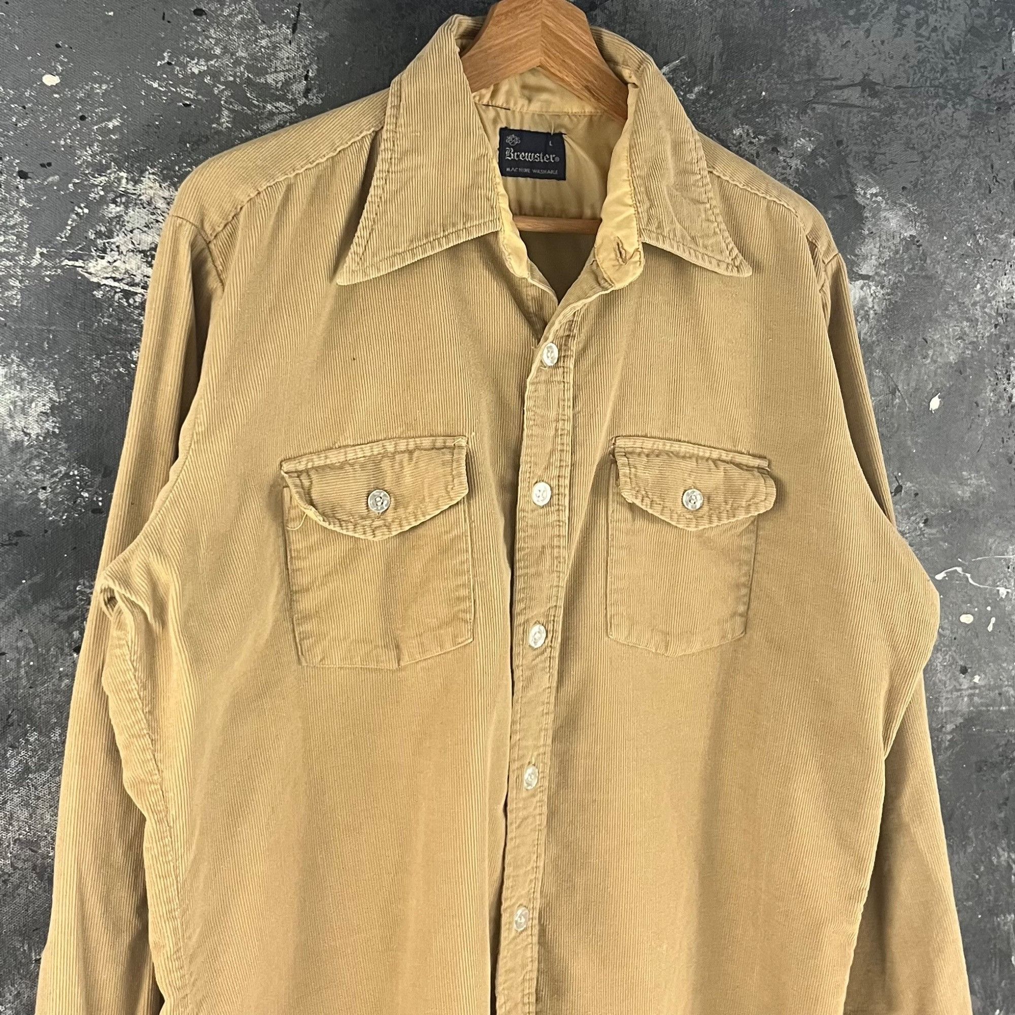 Vintage Vintage 80’s Brewster corduroy shirt Size US L / EU 52-54 / 3 - 4 Thumbnail