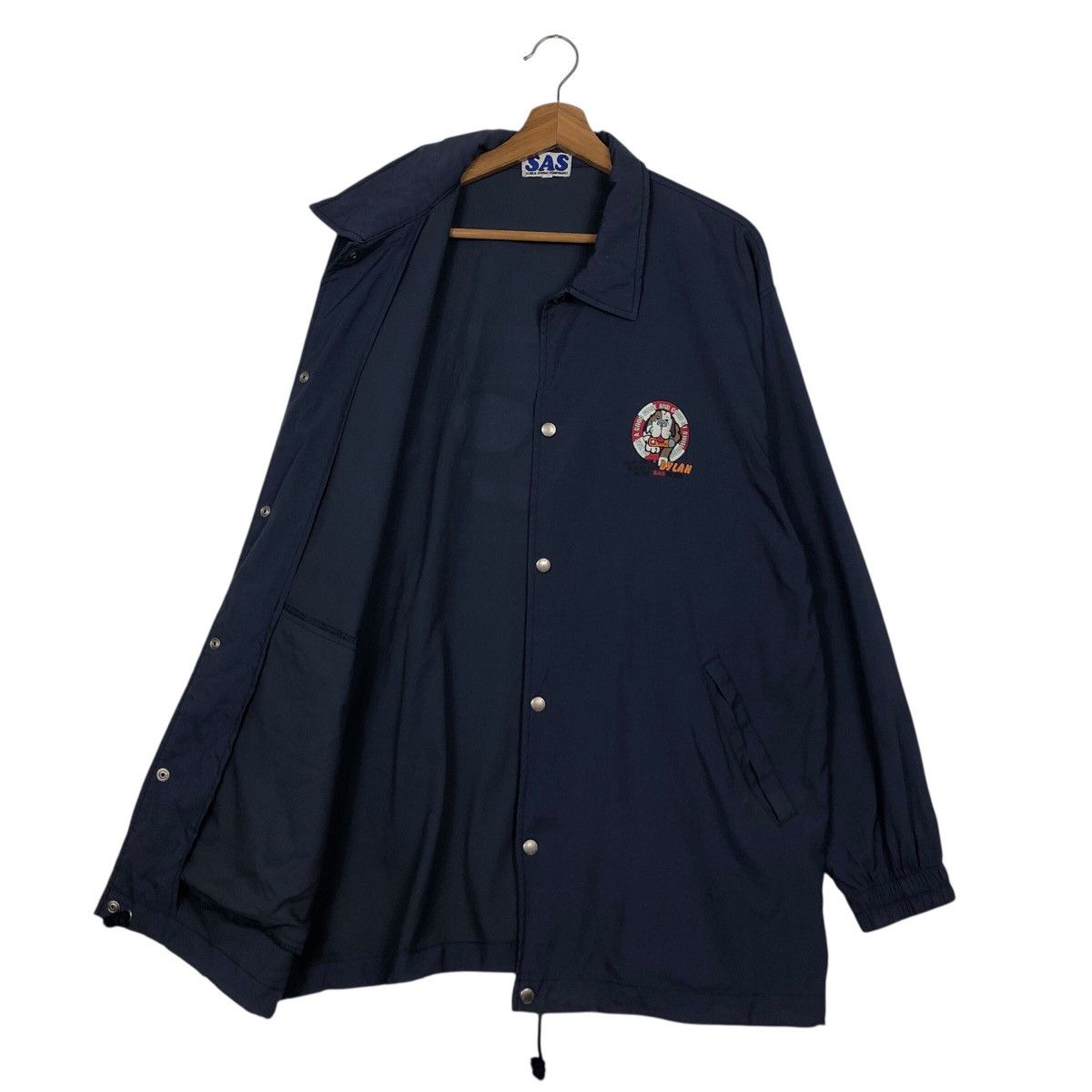 Japanese Brand 📌Vintage Coach Jacket SAS Big Logo Cartoon Embroidery Size US L / EU 52-54 / 3 - 12 Thumbnail