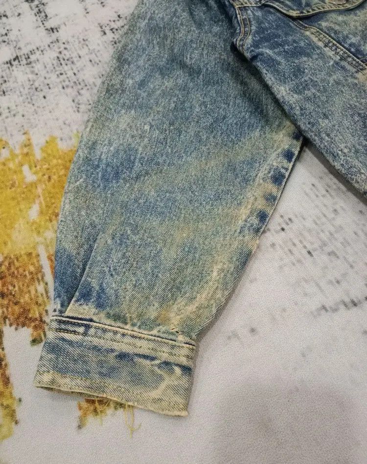 Japanese Brand Vintage OH! FLASH Faded Distressed Oeiflasi Denim Jacket Size US S / EU 44-46 / 1 - 9 Thumbnail