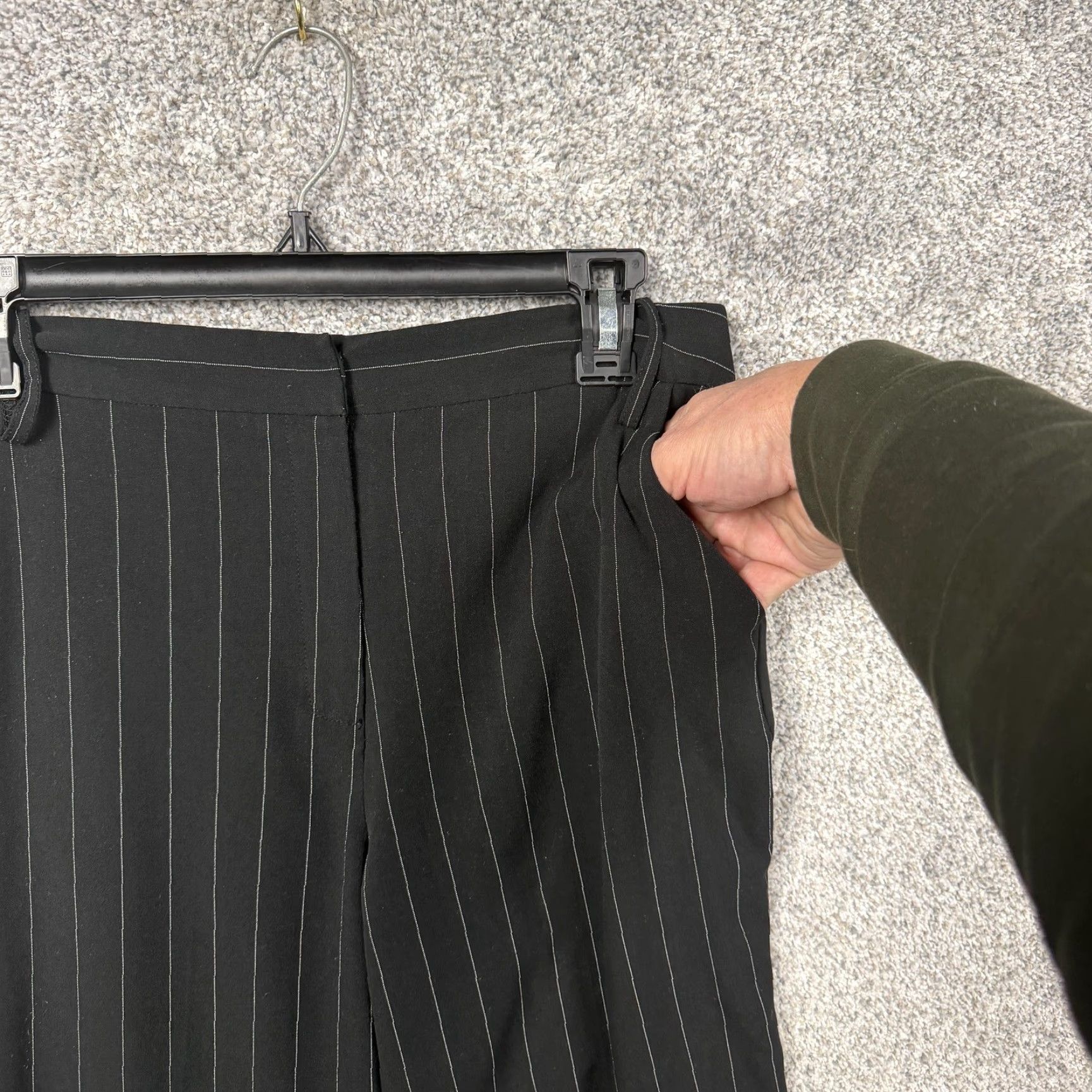 Vintage Larry Levine Pants Size 8P Pinstripe Office Chic Classic Preppy Business Casual Size 30" / US 8 / IT 44 - 7 Thumbnail