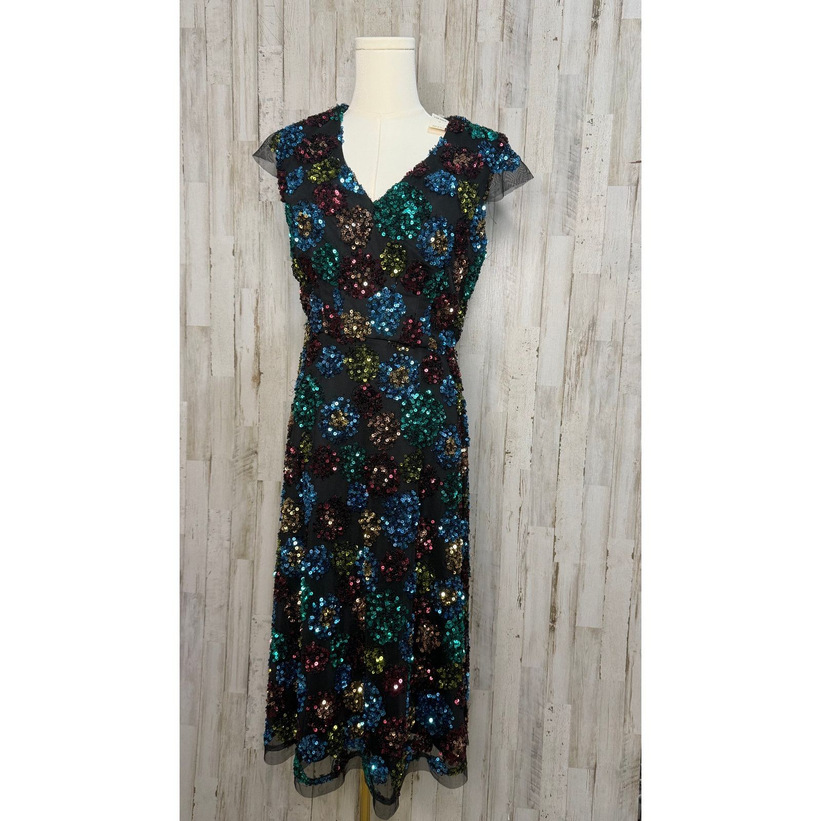 Eva Franco NWT Eva Franco Glenna Sequined Midi Dress Multicolor Size 0 Size XS / US 0-2 / IT 36-38 - 2 Thumbnail