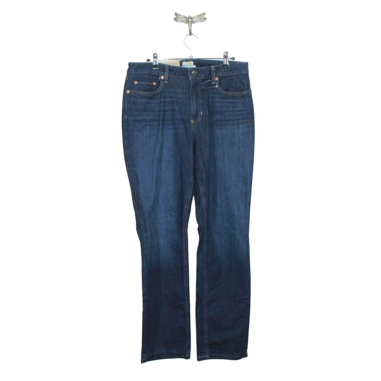 L.L. Bean LL Bean Women’s Lined Jeans Dark Wash Size 12 Size 34" / US 12 / IT 48 - 1 Thumbnail
