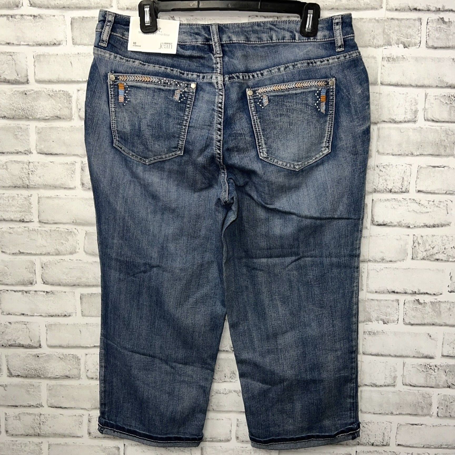 Vintage Christopher Banks Capri Jeans Womens NWT Size 10 20” Inseam Blue Size 32" / US 10 / IT 46 - 4 Thumbnail