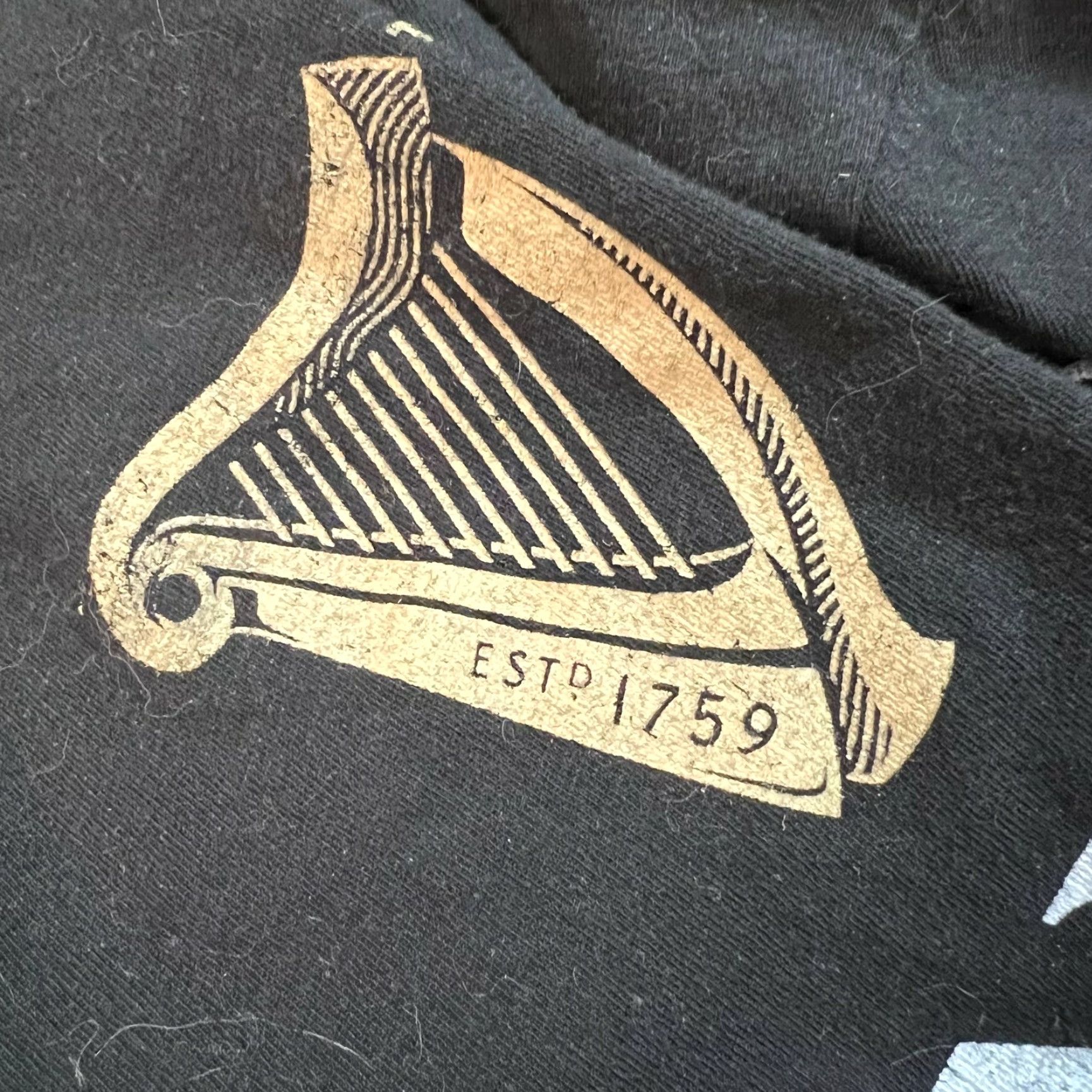 Vintage Guinness T-Shirt Adult XL Black 100% Cotton Graphic Crew Neck Short Sleeve Mens Size US XL / EU 56 / 4 - 3 Thumbnail