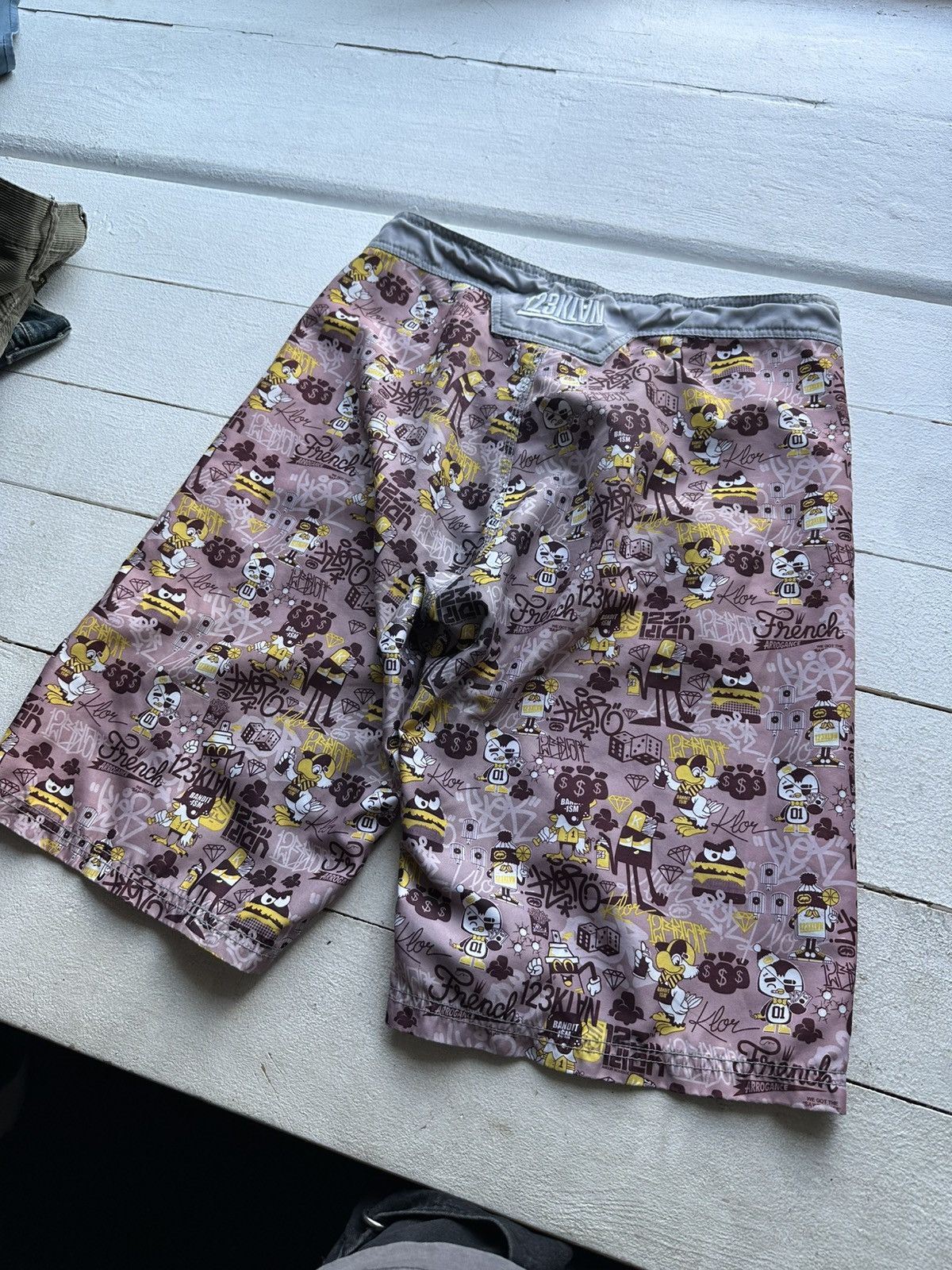 Ecko Unltd. 🚨RARE ECKO x 123KLAN BIG LOGO SWIMM SHORTS Y2K SURF VINTAGE Size US 31 - 7 Thumbnail