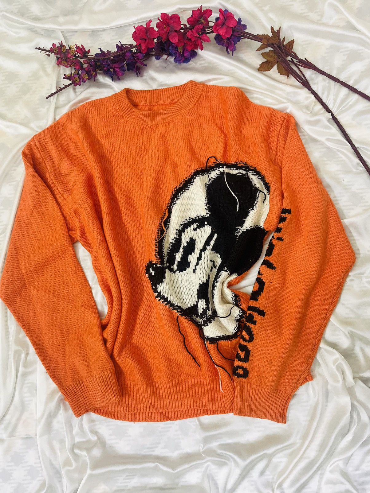Other Oversized orange graphic mickey mouse sweater Size L / US 10 / IT 46 - 1 Thumbnail