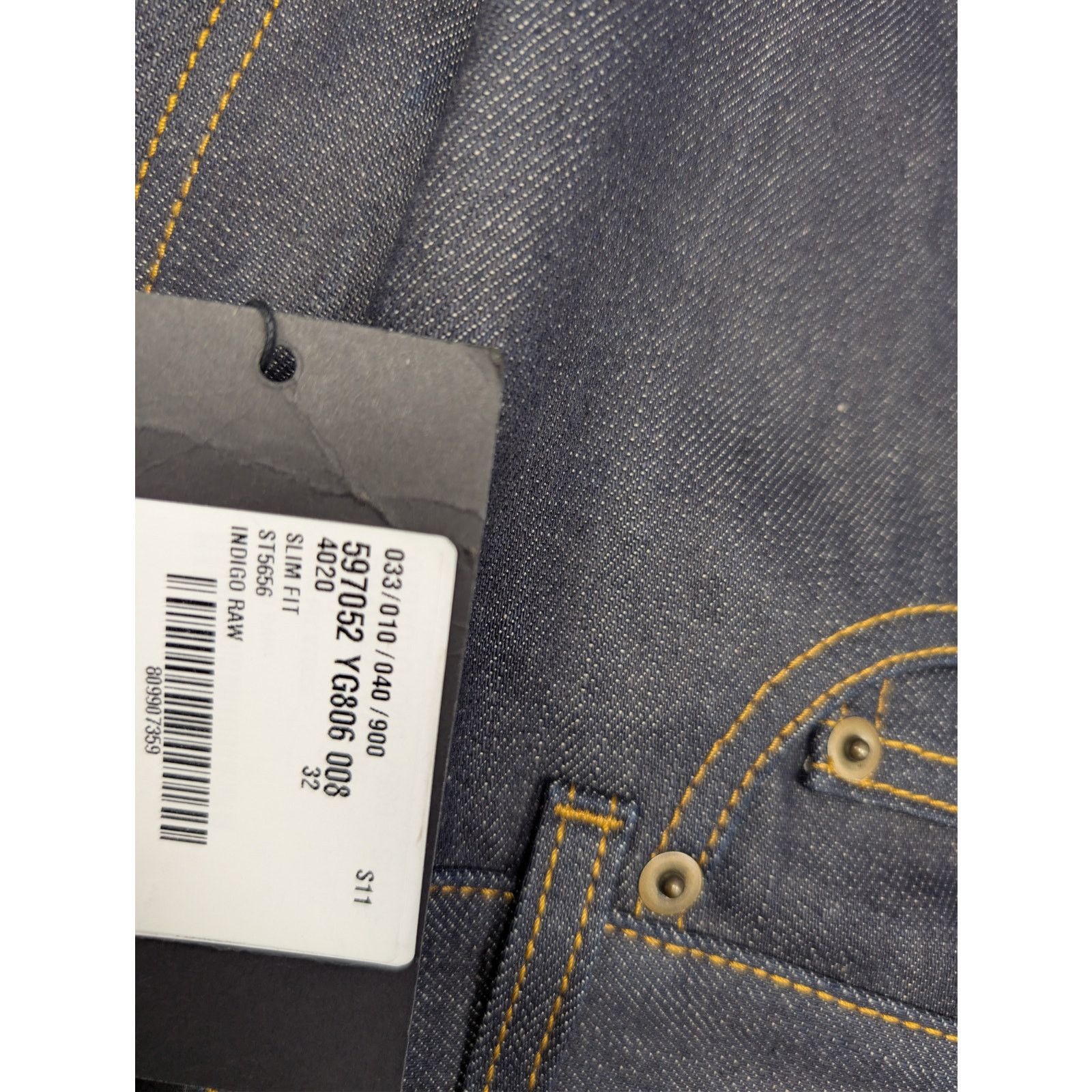 Saint Laurent Paris o1rshd1 Slim Fit Jean Denim in Indigo Raw Size US 32 / EU 48 - 22 Thumbnail