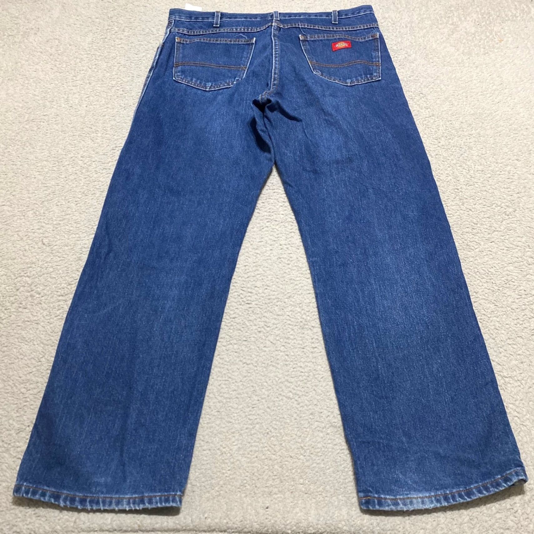 Dickies Dickies Jeans Mens 36x29 Blue Denim Medium Wash Straight Mid Rise 5-Pocket Design Relaxed Regular Size Type Mens Size US 36 / EU 52 - 2 Thumbnail