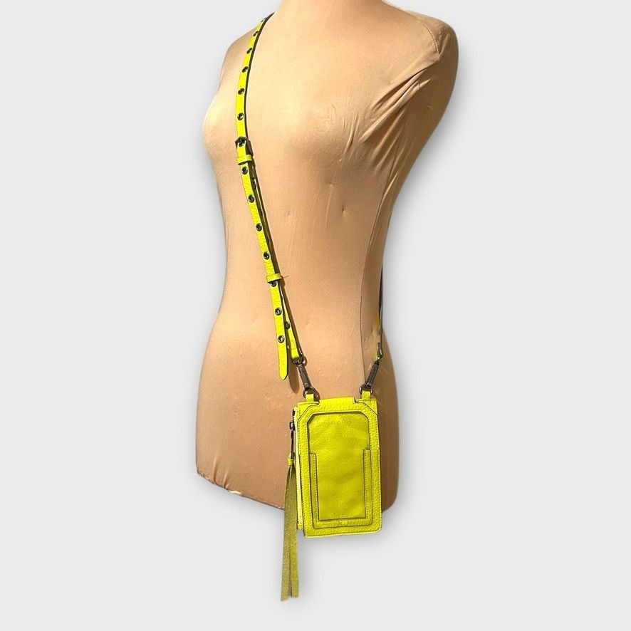 Aimee Kestenberg Leather Phone Crossbody Bag Neon Brat Yell in Yellow, Women's