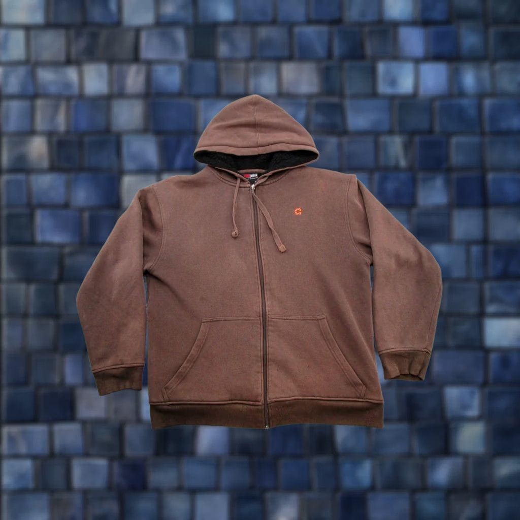 Southpole VINTAGE Southpole Hoodie Mens Full Zip Sherpa Lined Brown Size L Skater Crew Neck Comfort All Seasons Winter Spring Fall Sports Size US L / EU 52-54 / 3 - 1 Thumbnail