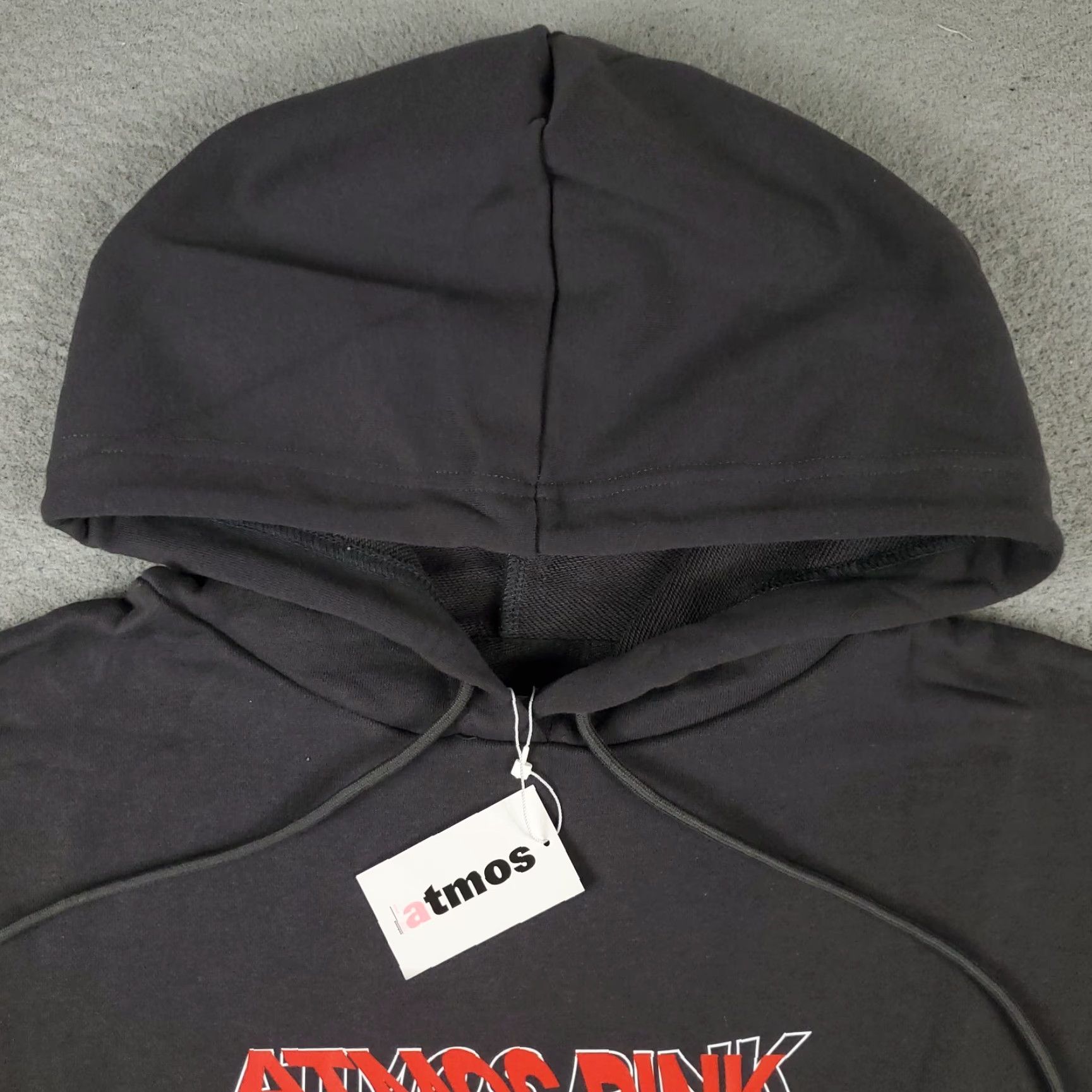 Vintage Atmos Hoodie Mens Medium Gray Pullover Graphic Drawstring Classic Outdoor Size US M / EU 48-50 / 2 - 3 Thumbnail