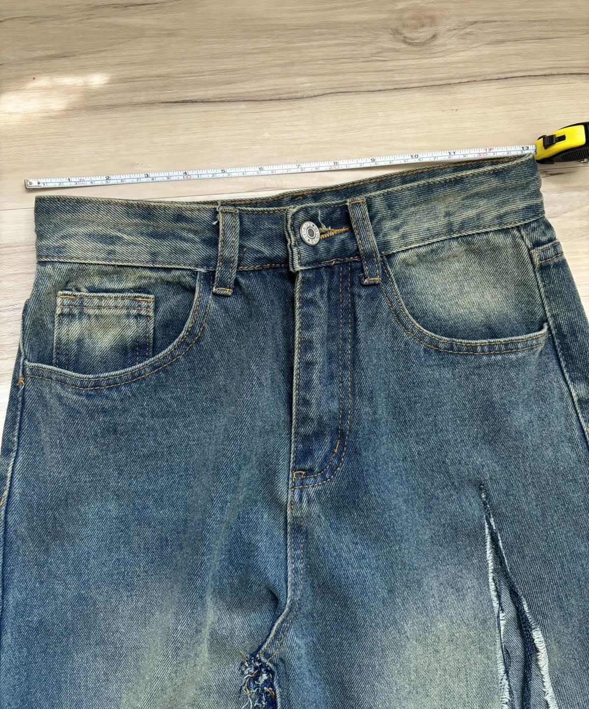 Other Reworked Floor-length Denim skirt Size 26" / US 2 / IT 38 - 10 Thumbnail
