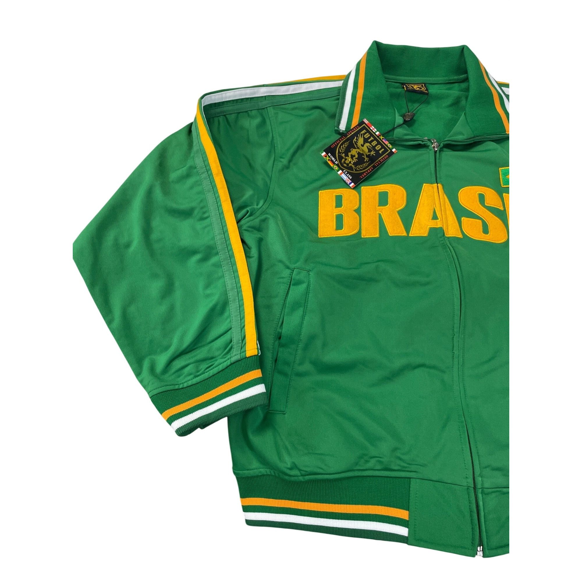 Other Fifth Sun Brazil mens green full zip track varsity jacket Sz Size US XL / EU 56 / 4 - 3 Thumbnail