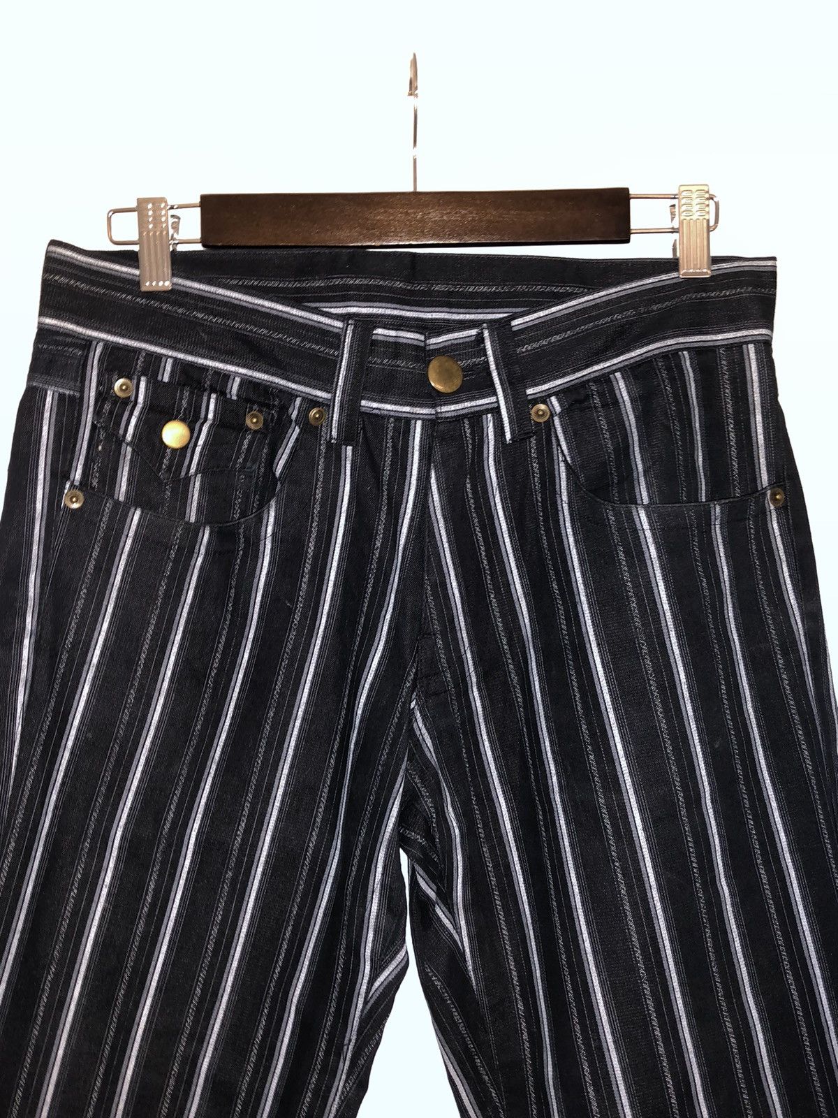 Tornado Mart Vintage Japanese Striped Flare Pants sz30 Size US 30 / EU 46 - 1 Thumbnail