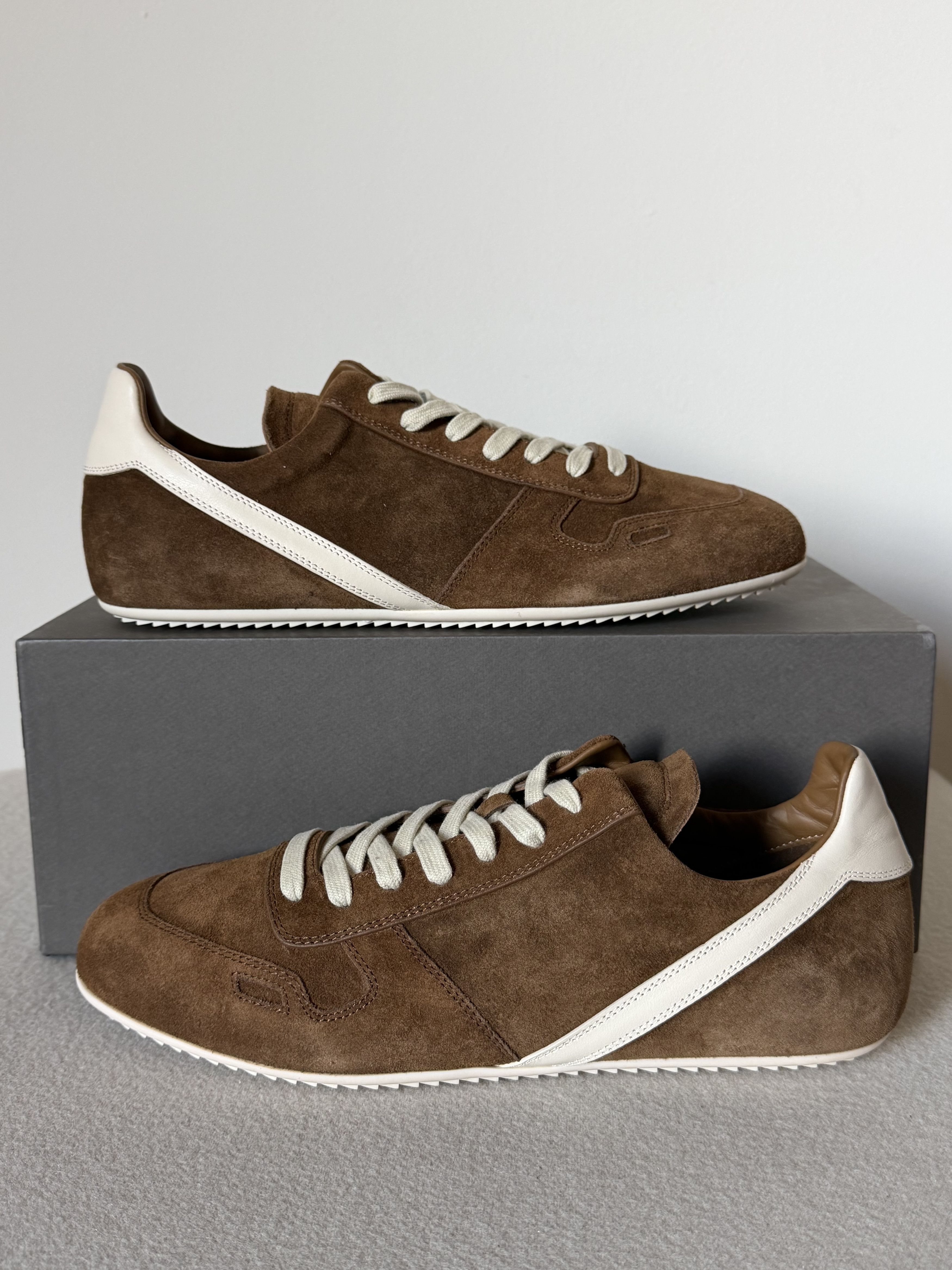 Rick Owens Rick Owens Suede Minimal Sneakers in Chestnut Size US 10.5 / EU 43-44 - 2 Thumbnail