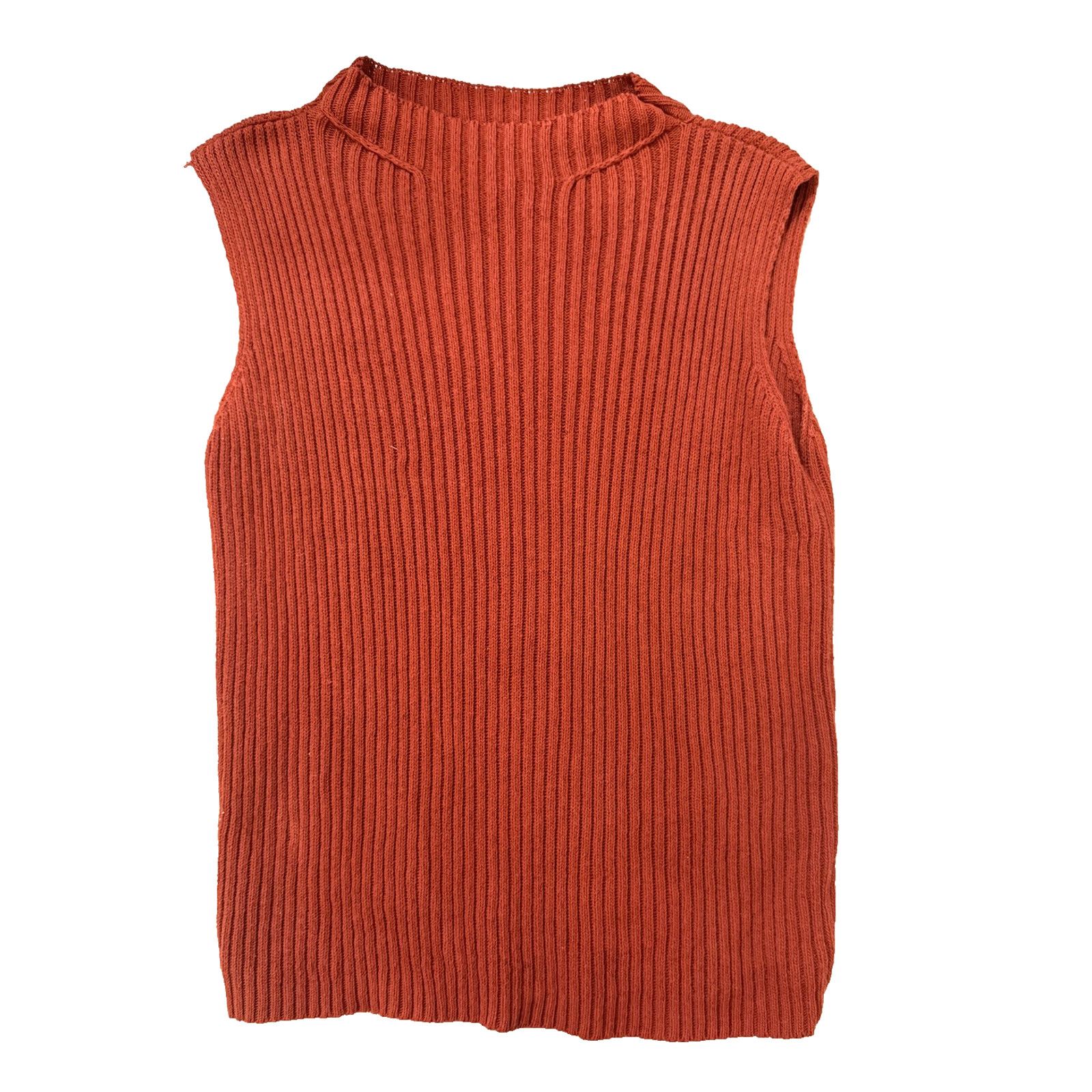 Coldwater Creek Vintage Coldwater Creek Ribbed Sweater Vest MED Rust USA 90s Size M / US 6-8 / IT 42-44 - 1 Thumbnail