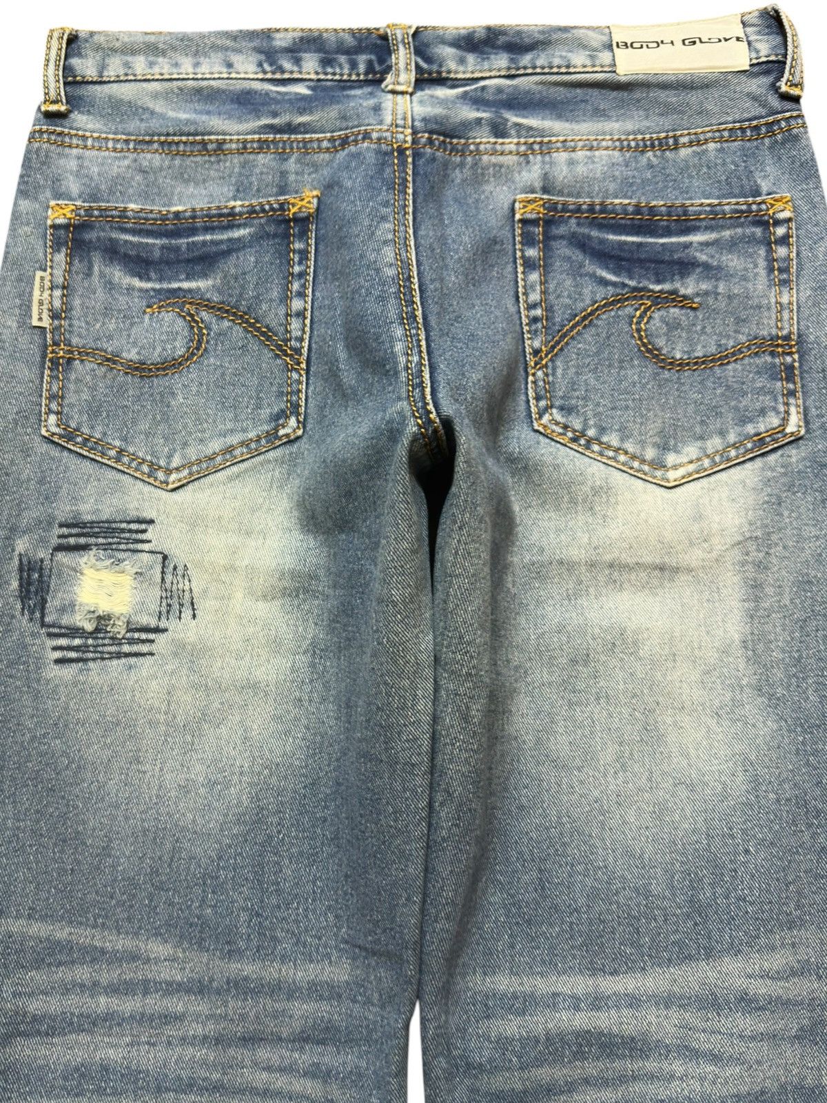 Body Glove Vintage Body Glove Flare Artwork Distressed Denim Size US 31 - 6 Thumbnail