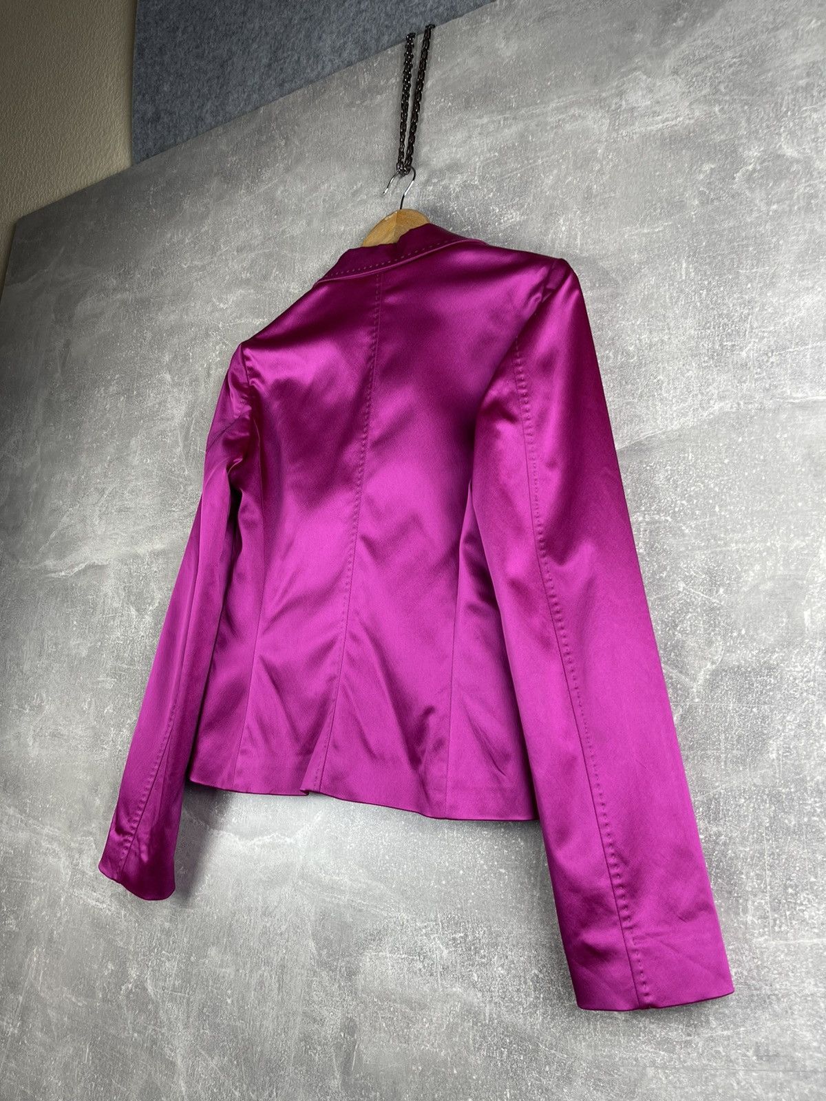 Dolce & Gabbana D&G Dolce & Gabbana Fuchsia Pink Satin Blazer 00s Size M / US 6-8 / IT 42-44 - 10 Thumbnail