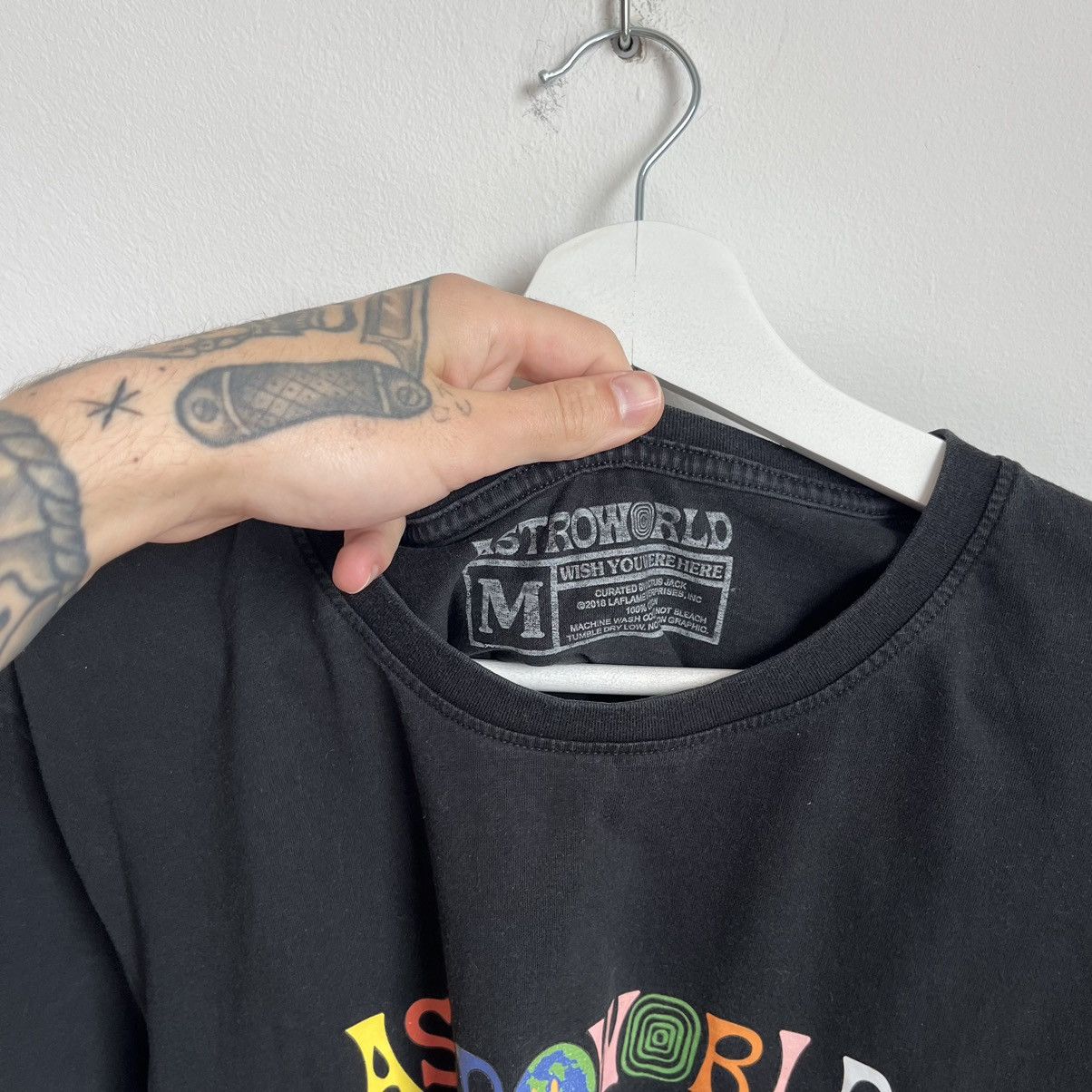 Travis Scott Astroworld Travis Scott Black Tee Size US M / EU 48-50 / 2 - 3 Thumbnail