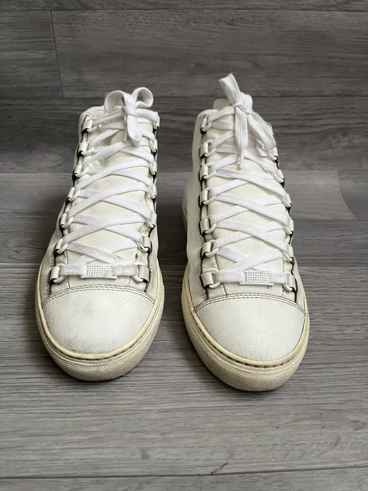Balenciaga Balenciaga arena white hi-top leather sneakers sz39 Size US 5.5 / EU 38 - 3 Thumbnail