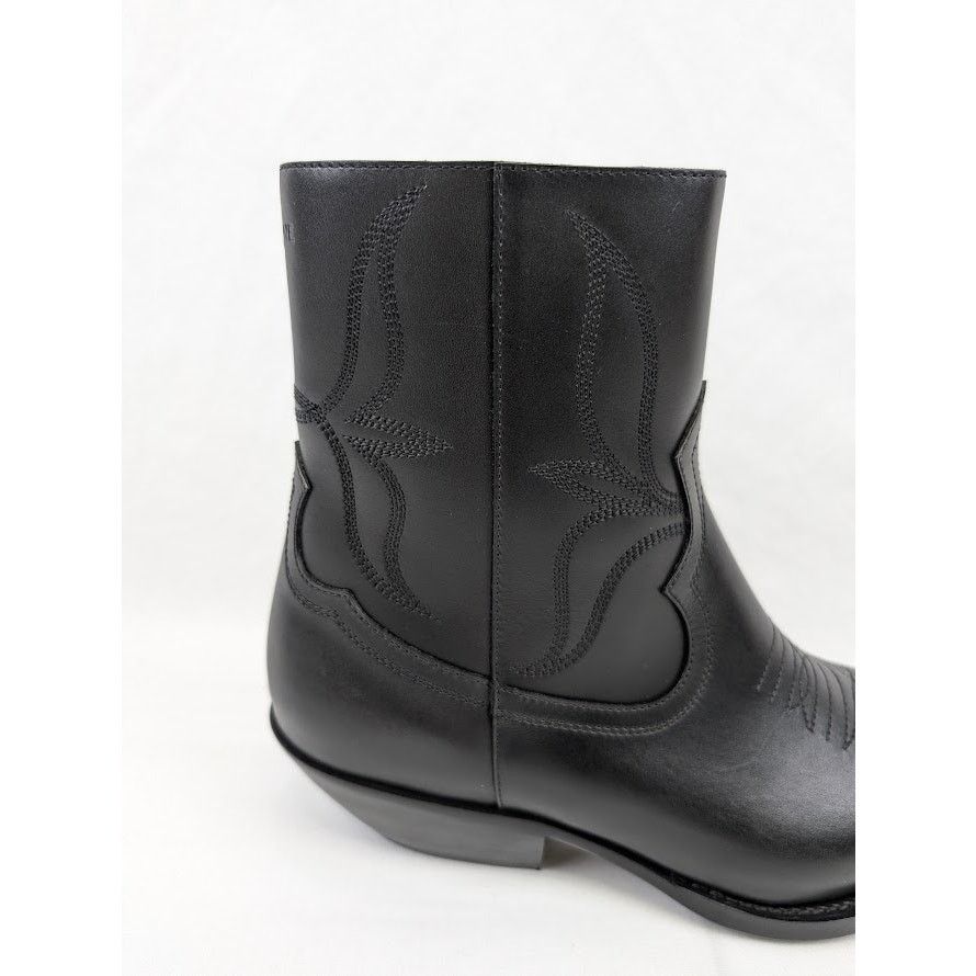 Celine o1rshd1 Shiny Calfskin Zipped Boot W/Metal Toe 50 in Black Size US 6 / EU 39 - 6 Thumbnail