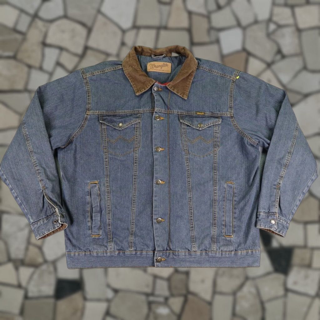 Wrangler VINTAGE Wrangler Denim Jacket Mens Large Western Chore Coat Casual Workwear 90s Blue Size US 33 - 1 Thumbnail
