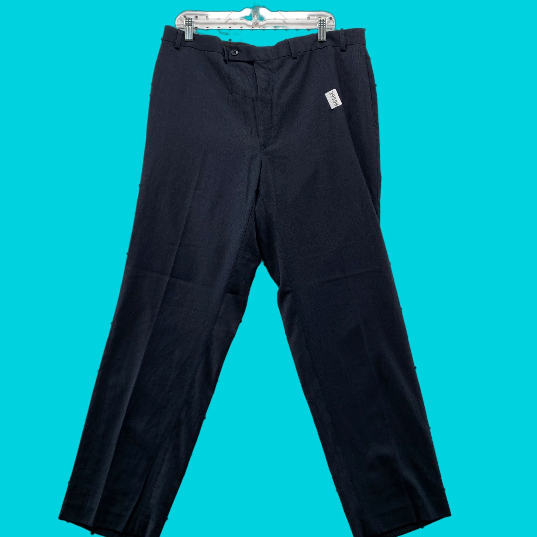 Ralph Lauren Lauren Ralph Lauren Dress Pants Mens Size 37x31.5 Navy Blue Polyester Blend Dress Pants Mens 37x31.5 Blue Size US 37 - 1 Thumbnail